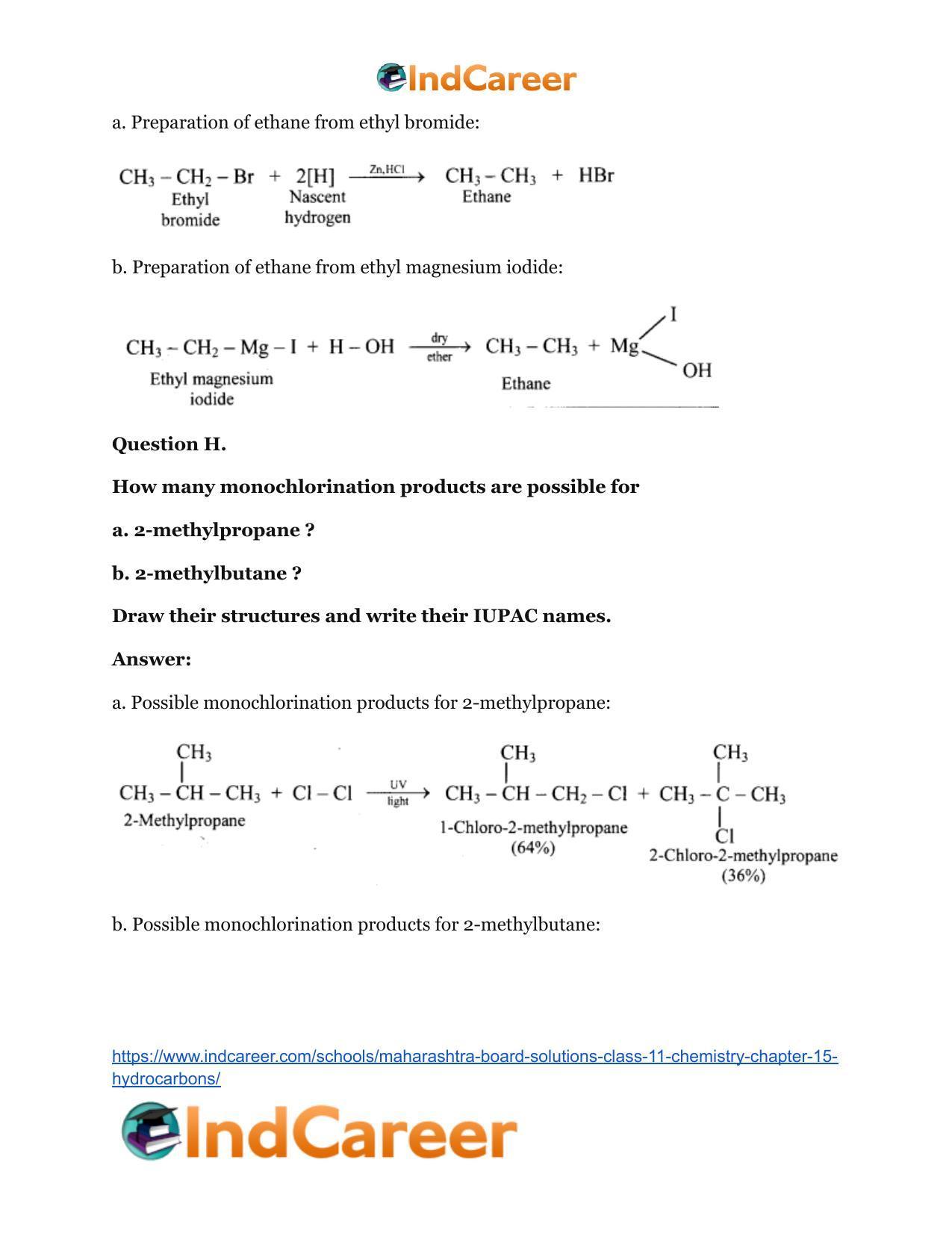 Maharashtra Board Solutions Class 11-Chemistry: Chapter 15- Hydrocarbons - Page 7