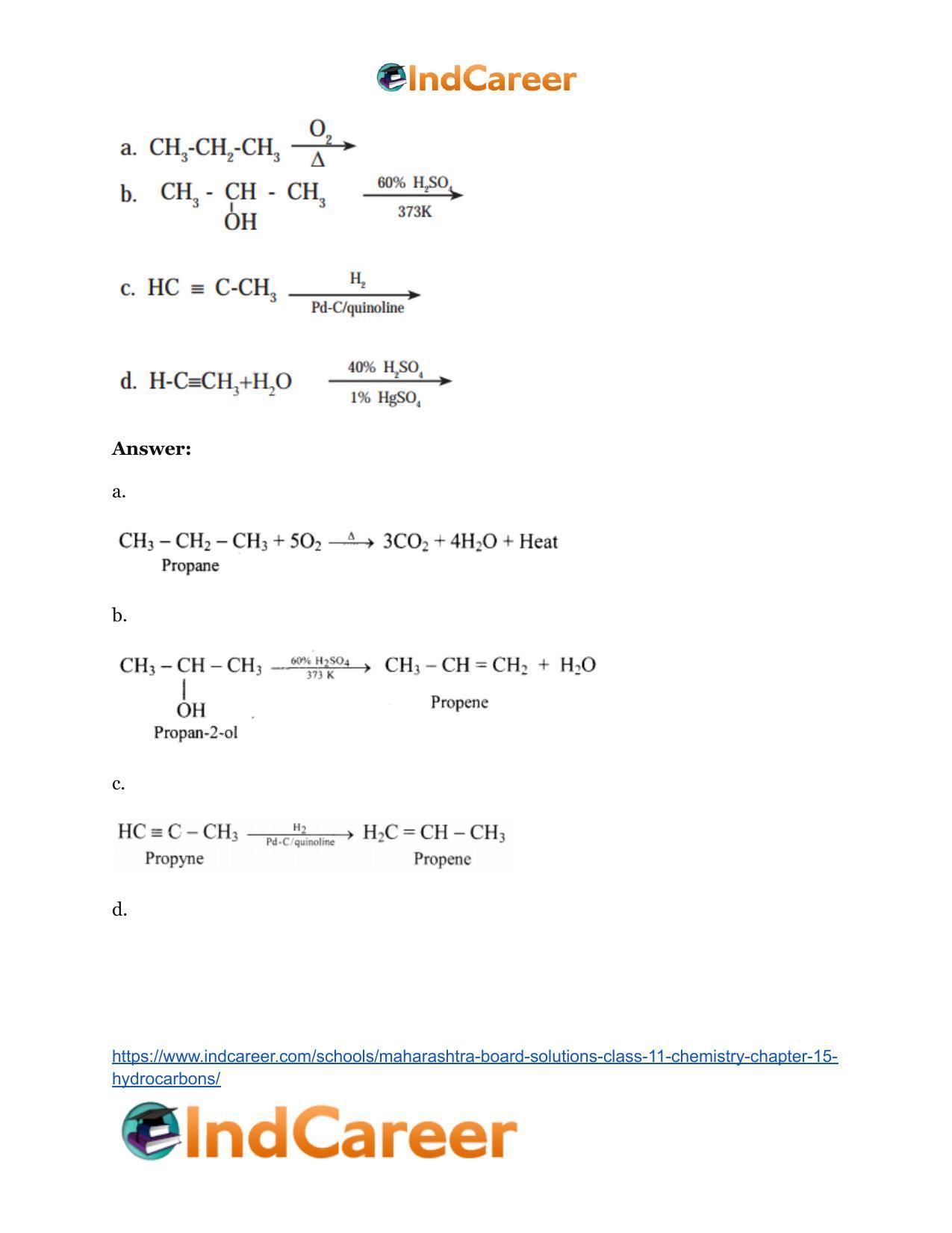 Maharashtra Board Solutions Class 11-Chemistry: Chapter 15- Hydrocarbons - Page 15