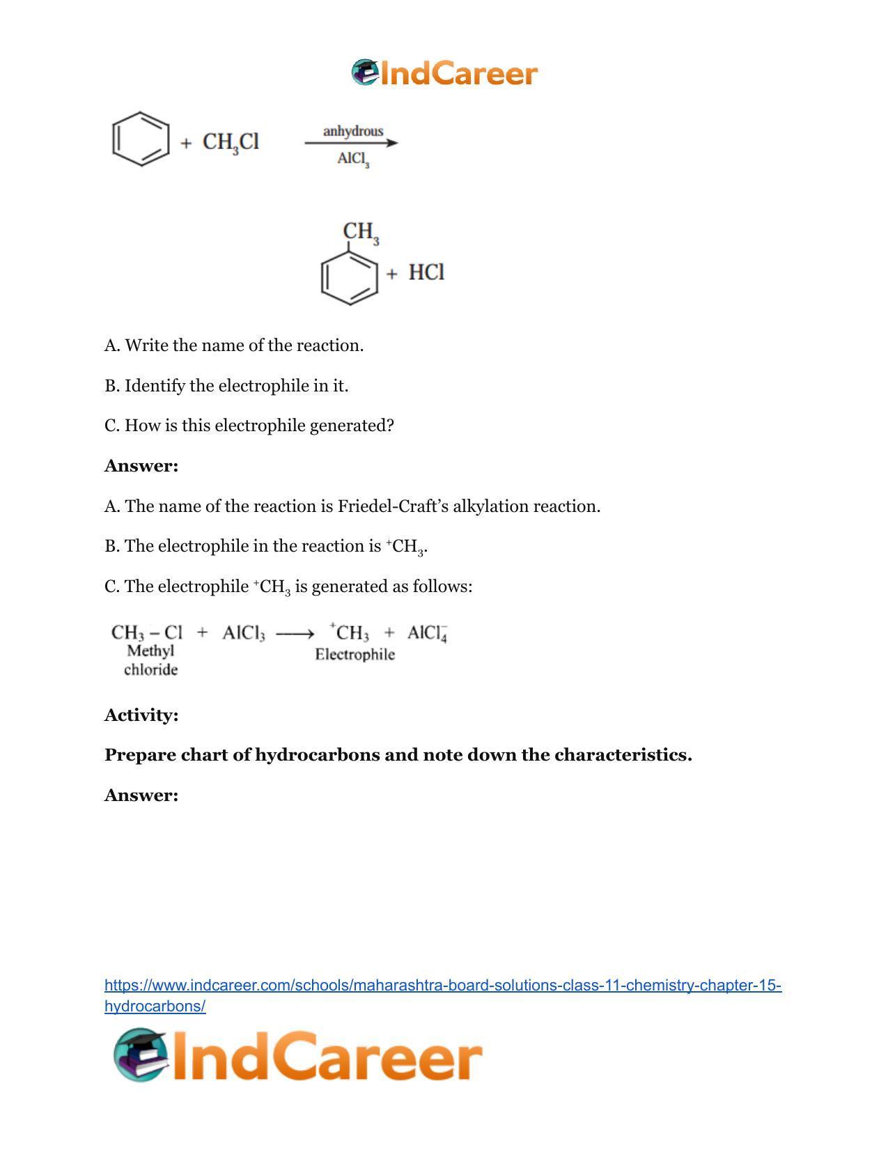 Maharashtra Board Solutions Class 11-Chemistry: Chapter 15- Hydrocarbons - Page 19