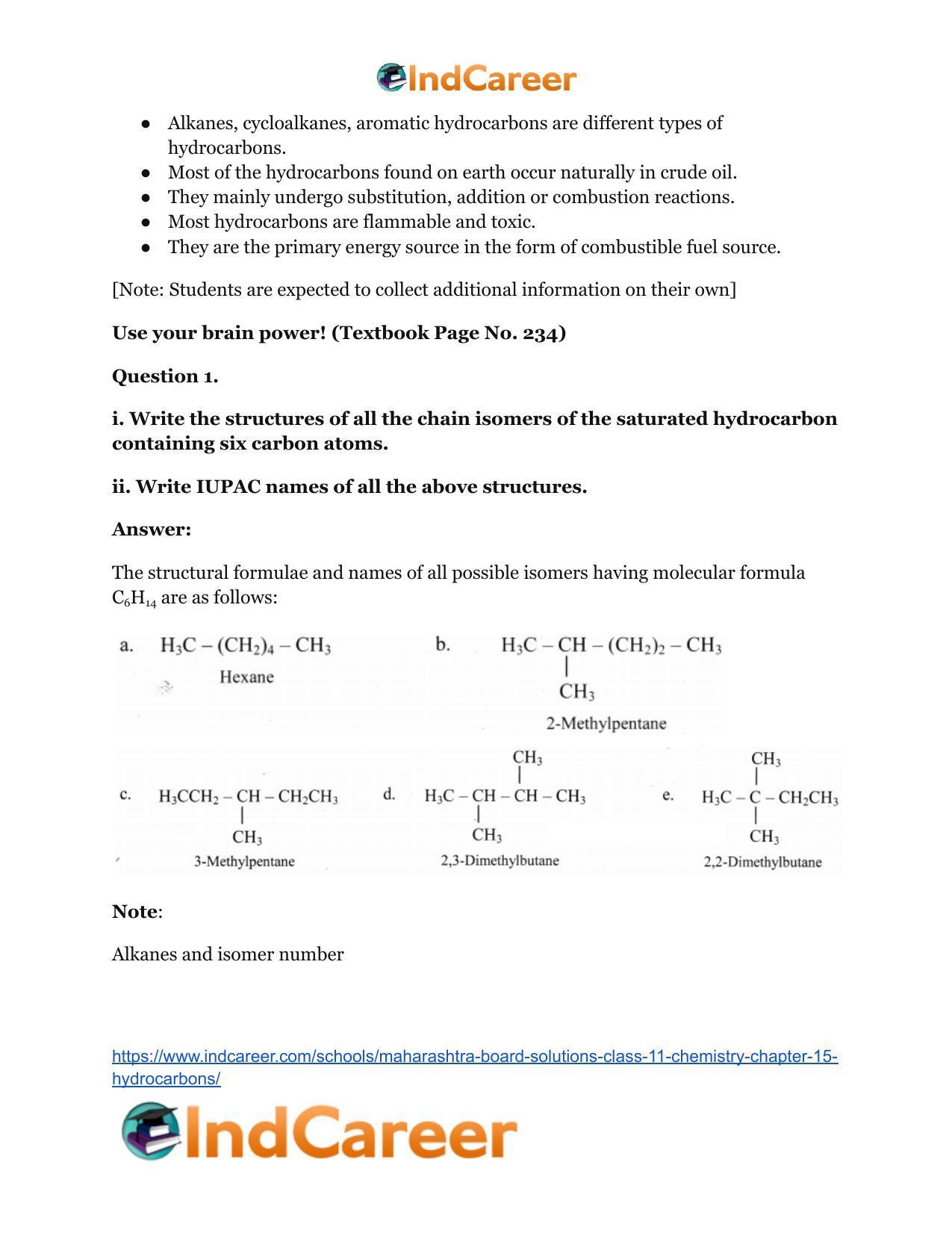 Maharashtra Board Solutions Class 11-Chemistry: Chapter 15- Hydrocarbons - Page 22