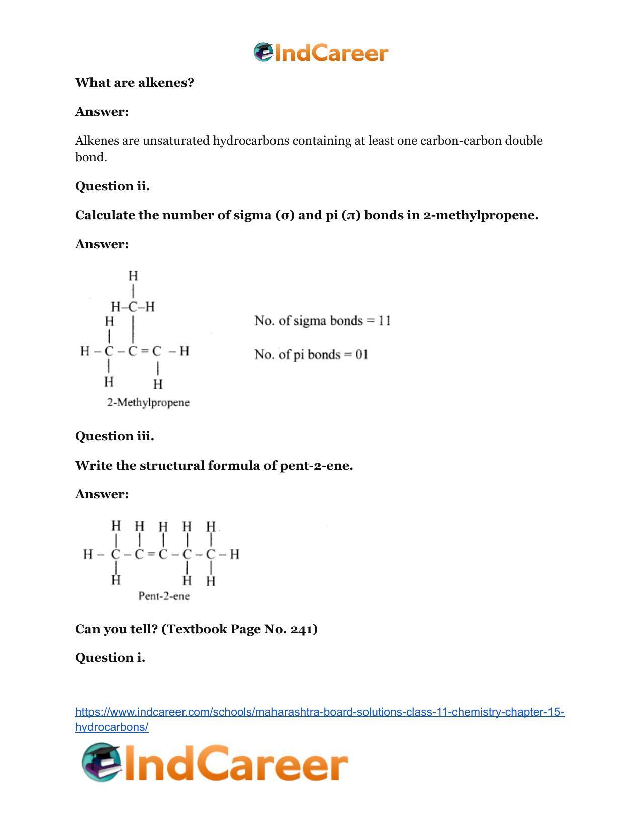 Maharashtra Board Solutions Class 11-Chemistry: Chapter 15- Hydrocarbons - Page 26