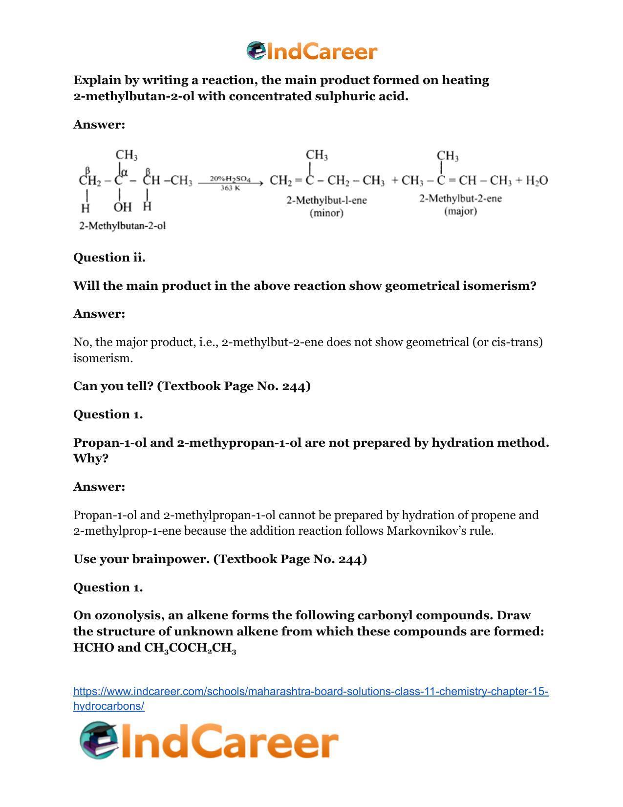 Maharashtra Board Solutions Class 11-Chemistry: Chapter 15- Hydrocarbons - Page 27