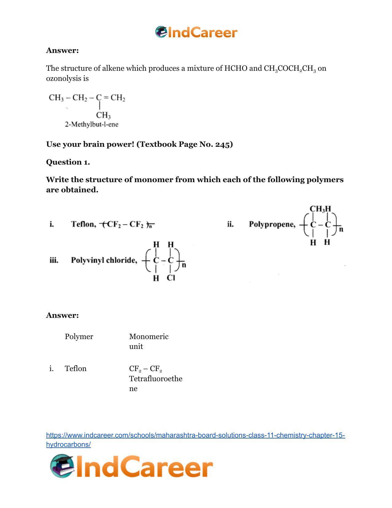 Maharashtra Board Solutions Class 11-Chemistry: Chapter 15- Hydrocarbons - Page 28