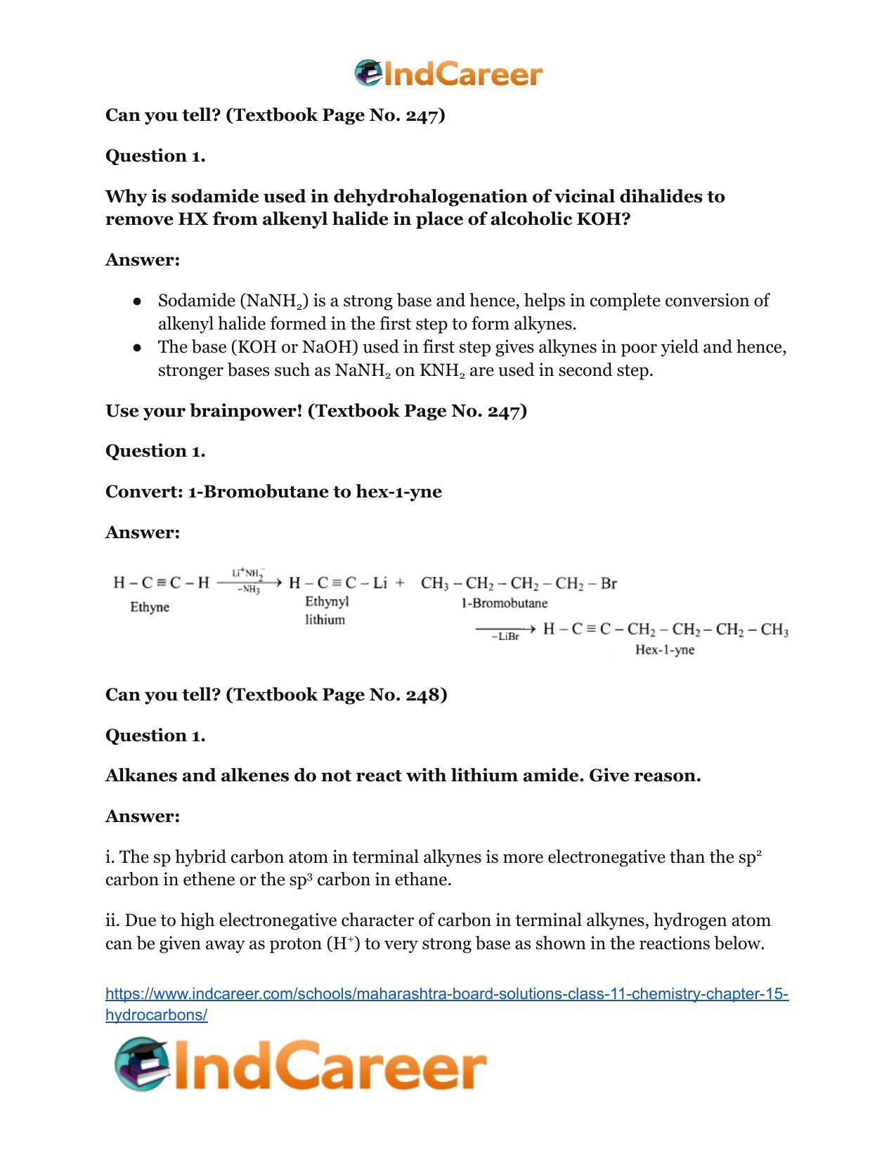 Maharashtra Board Solutions Class 11-Chemistry: Chapter 15- Hydrocarbons - Page 30