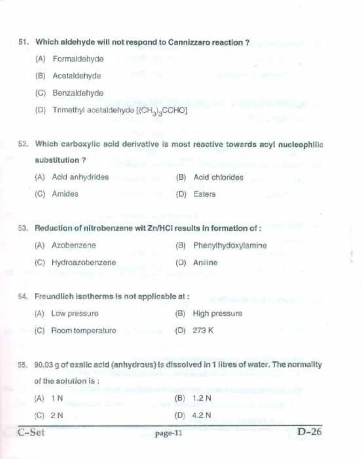 PU CET(PG) 2017: M.Sc. Forensic Science & Criminology SET C Question Paper - Page 11