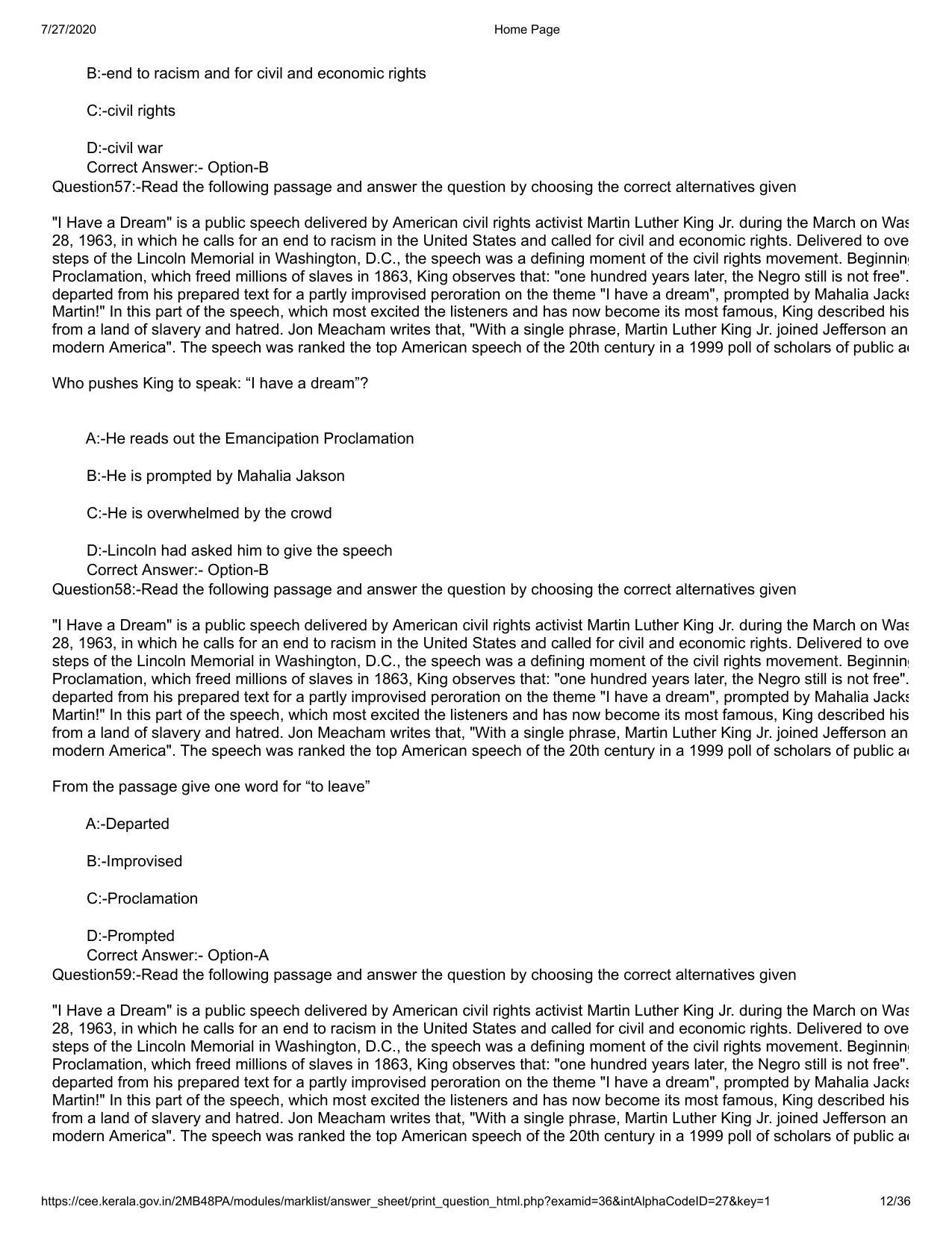 Kerala 2020 LLB 3-Year Question Paper with Answer Key - Page 12