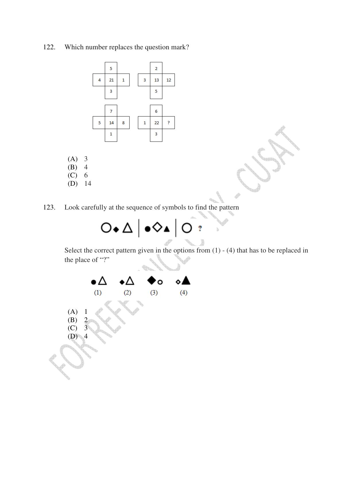 CUSAT CAT 2023 MSC Computer Science Final Question Paper - Page 28