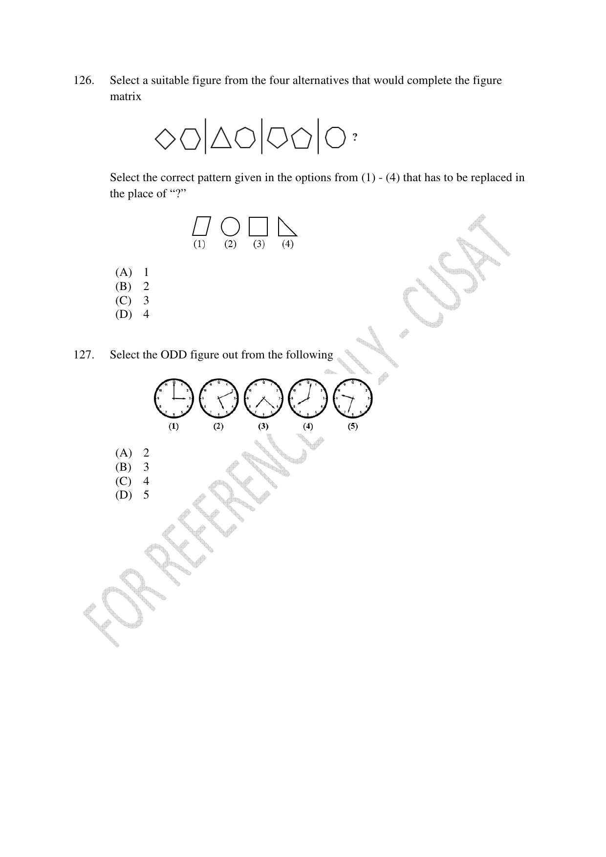 CUSAT CAT 2023 MSC Computer Science Final Question Paper - Page 30