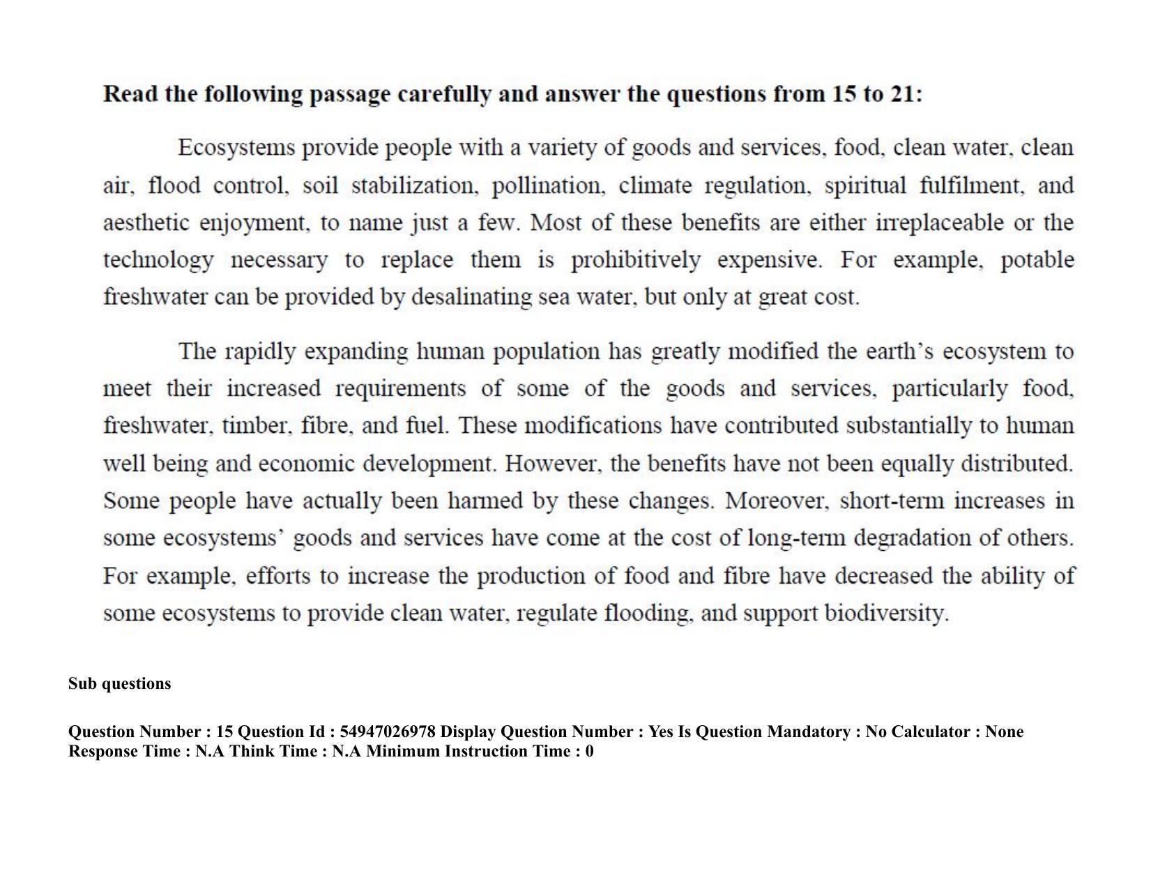AP RCET 2022: Tourism Management -  18-10-2022 (Tuesday) Session-II: Question Paper With keys - Page 13