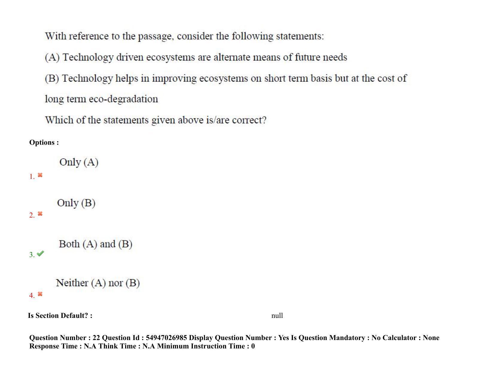 AP RCET 2022: Tourism Management -  18-10-2022 (Tuesday) Session-II: Question Paper With keys - Page 19