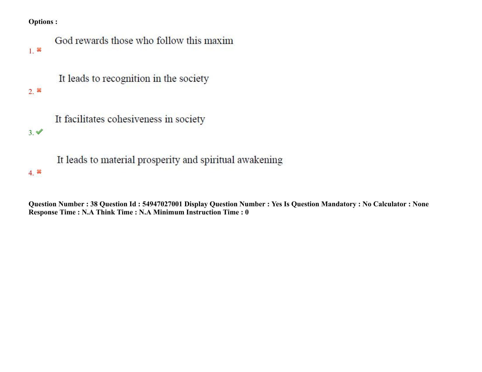AP RCET 2022: Tourism Management -  18-10-2022 (Tuesday) Session-II: Question Paper With keys - Page 31