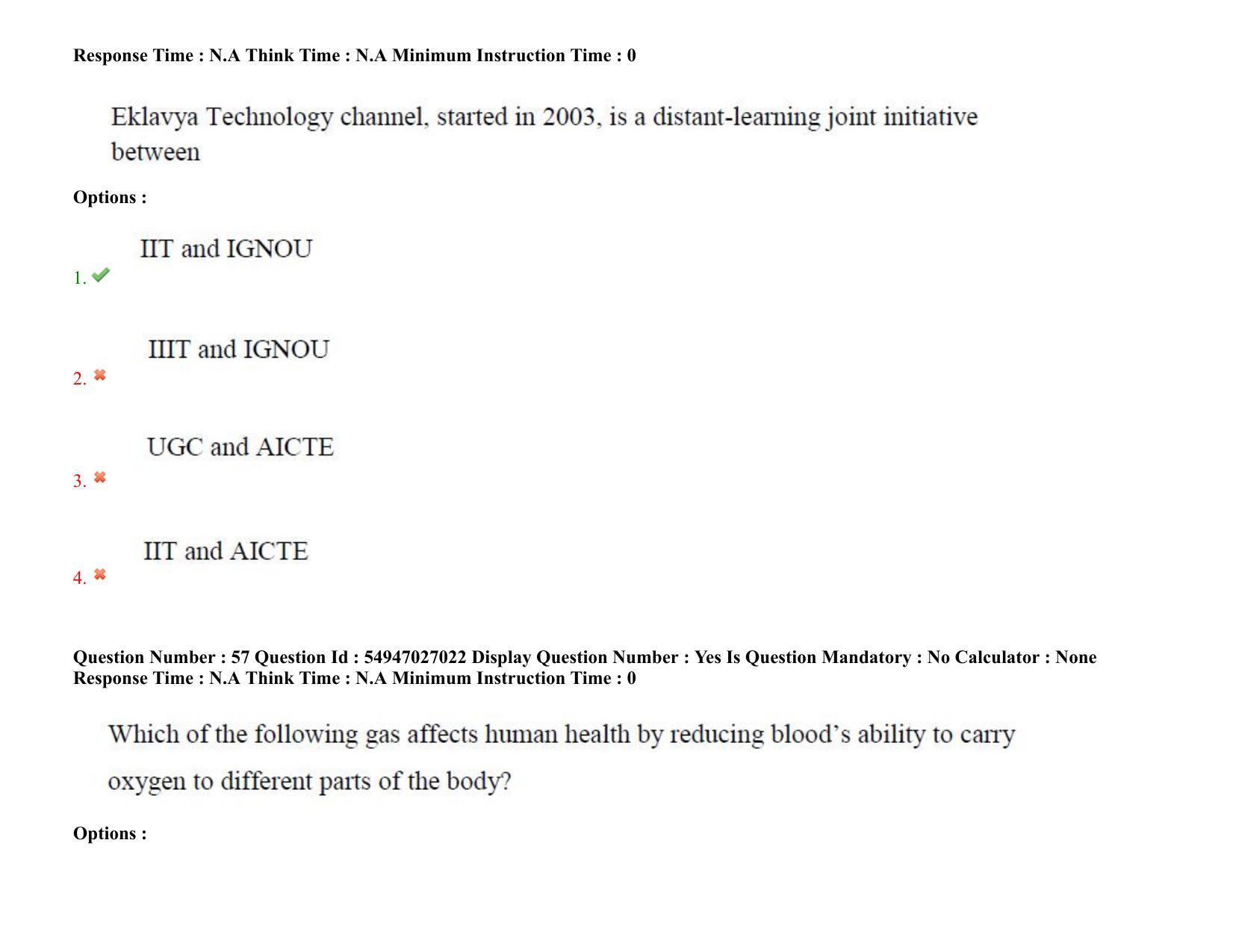 AP RCET 2022: Tourism Management -  18-10-2022 (Tuesday) Session-II: Question Paper With keys - Page 50