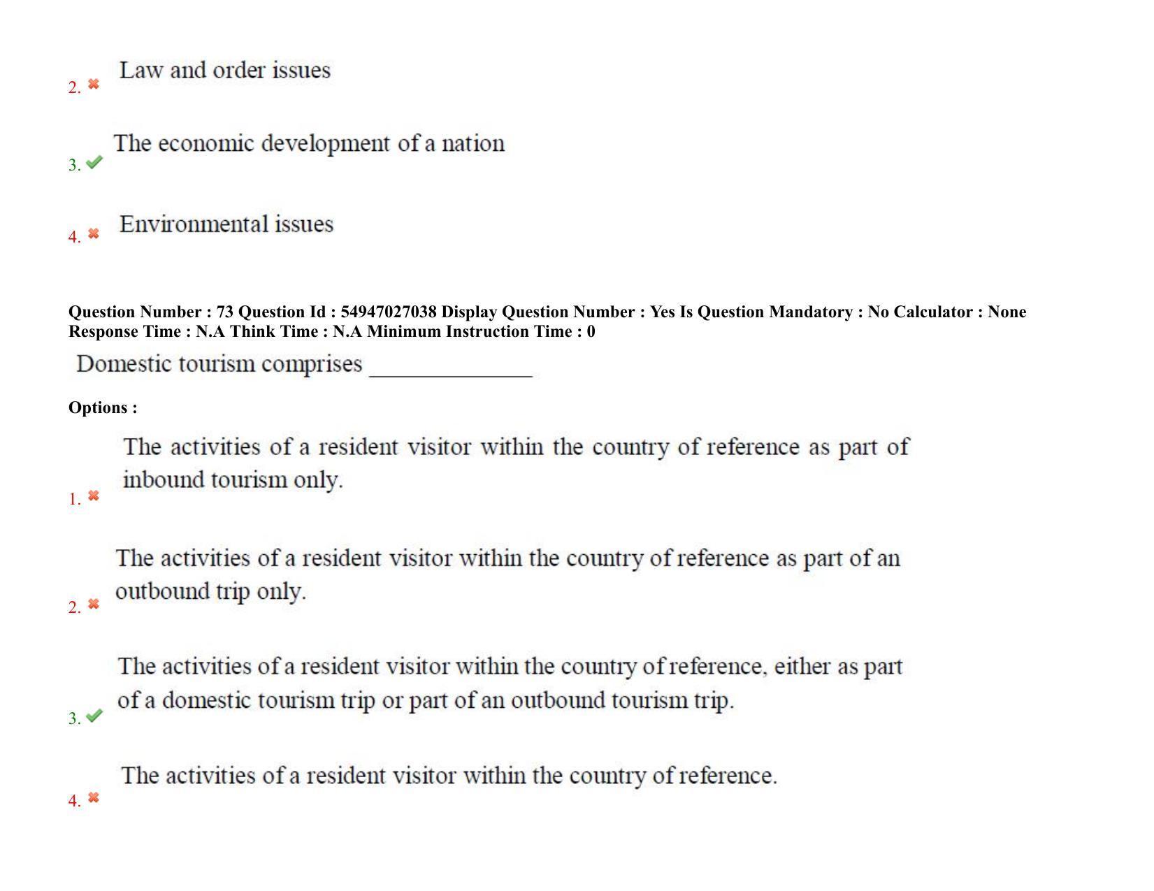 AP RCET 2022: Tourism Management -  18-10-2022 (Tuesday) Session-II: Question Paper With keys - Page 62