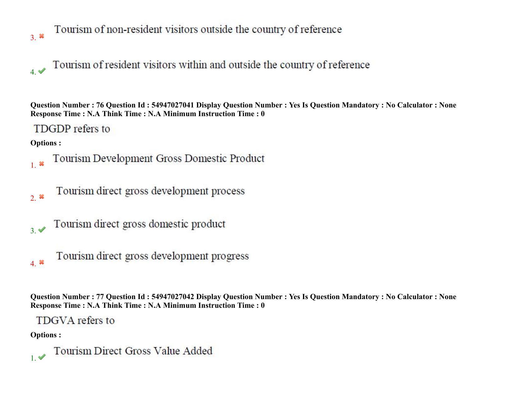 AP RCET 2022: Tourism Management -  18-10-2022 (Tuesday) Session-II: Question Paper With keys - Page 64