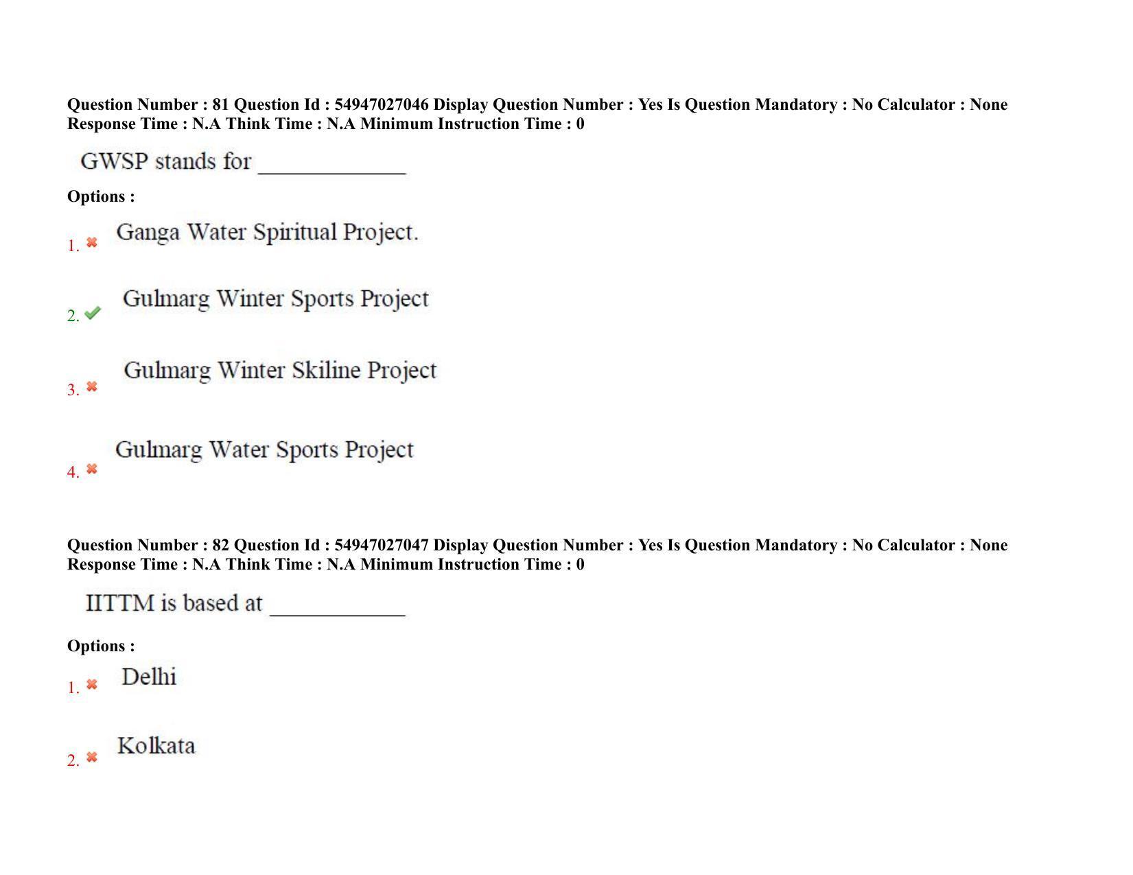 AP RCET 2022: Tourism Management -  18-10-2022 (Tuesday) Session-II: Question Paper With keys - Page 67