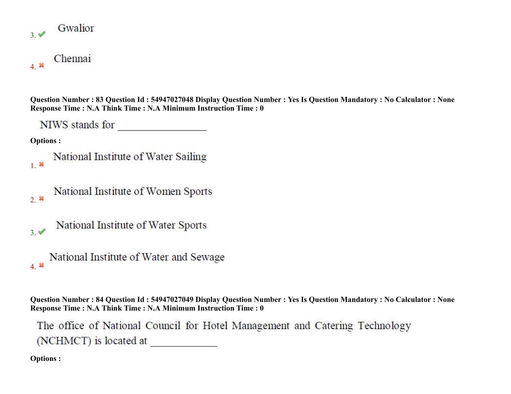 AP RCET 2022: Tourism Management -  18-10-2022 (Tuesday) Session-II: Question Paper With keys - Page 68