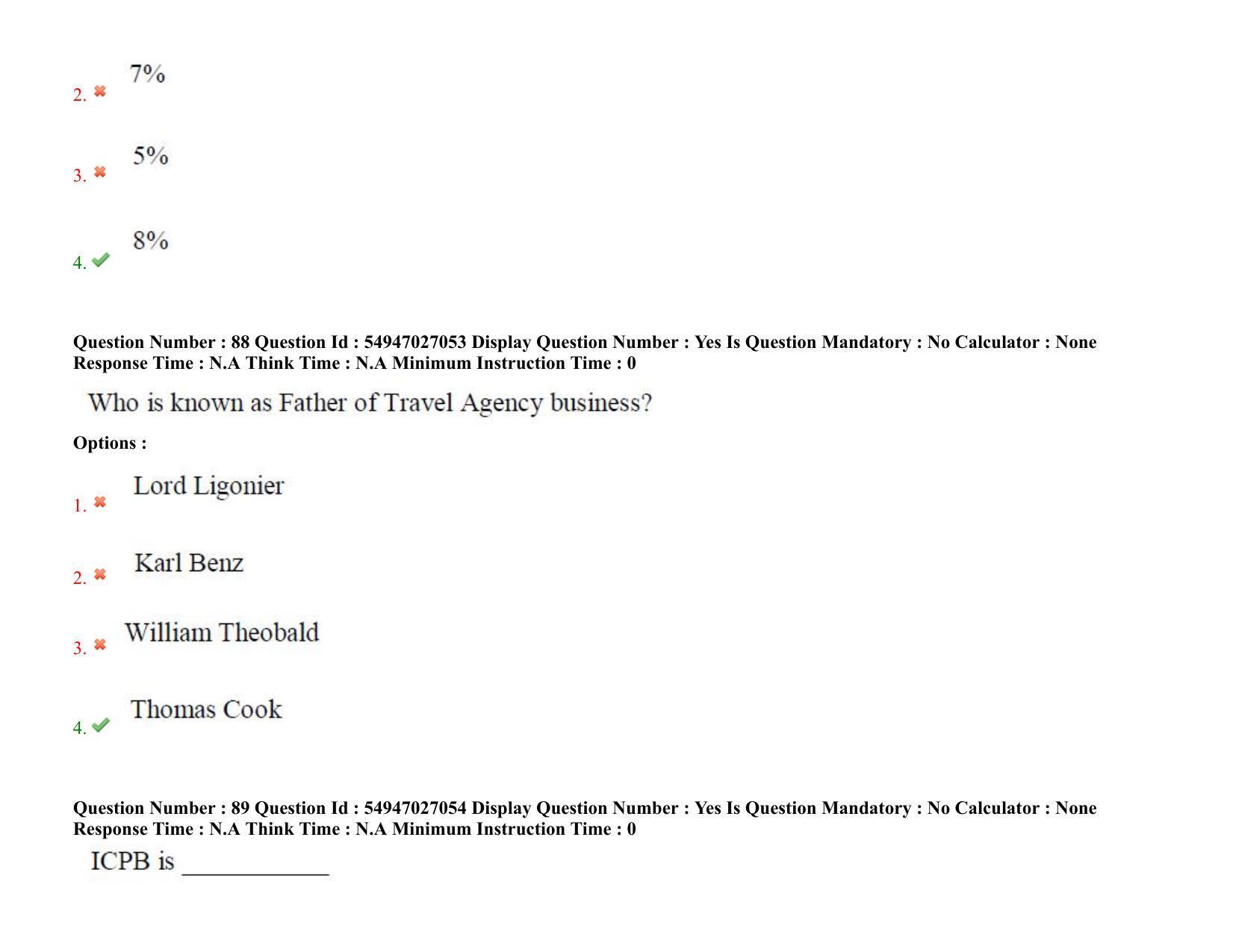 AP RCET 2022: Tourism Management -  18-10-2022 (Tuesday) Session-II: Question Paper With keys - Page 71