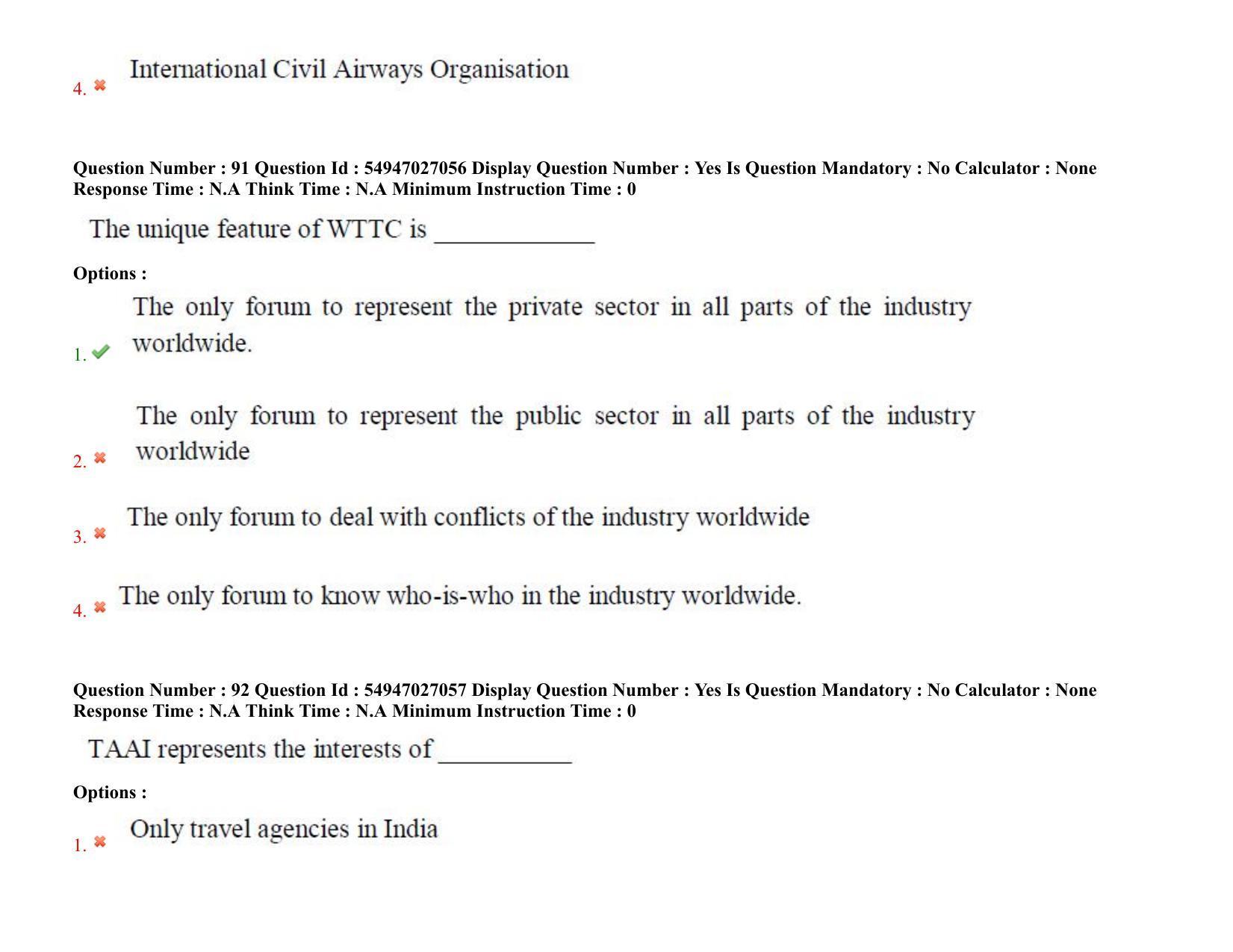 AP RCET 2022: Tourism Management -  18-10-2022 (Tuesday) Session-II: Question Paper With keys - Page 73