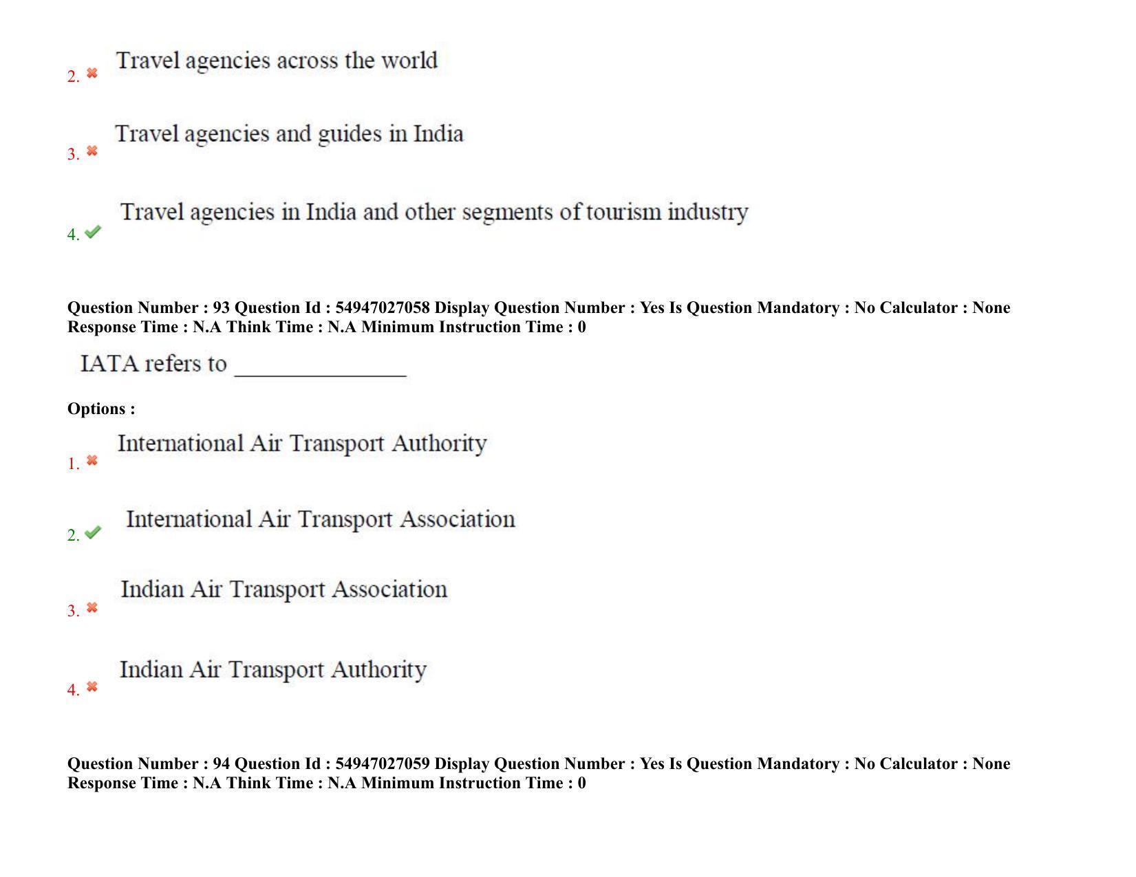 AP RCET 2022: Tourism Management -  18-10-2022 (Tuesday) Session-II: Question Paper With keys - Page 74