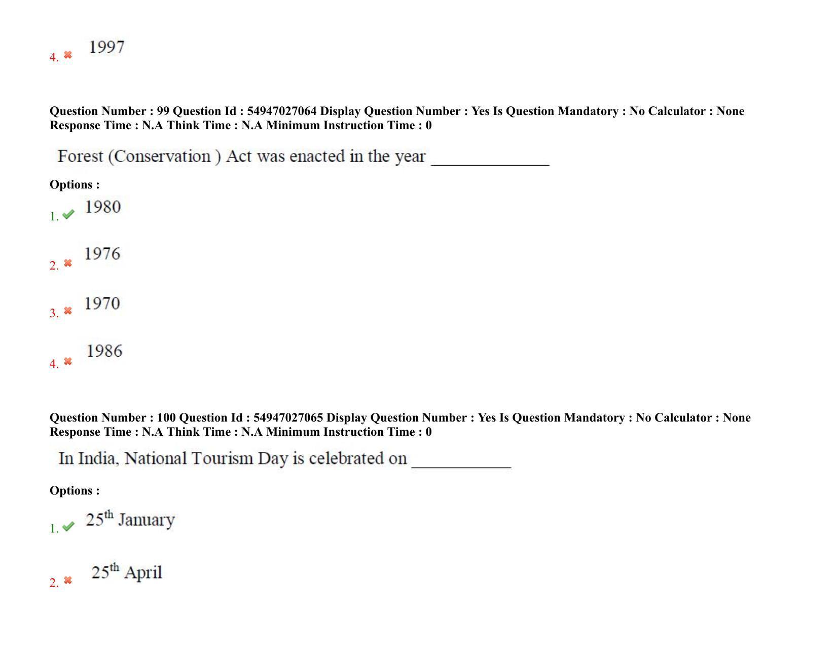 AP RCET 2022: Tourism Management -  18-10-2022 (Tuesday) Session-II: Question Paper With keys - Page 78
