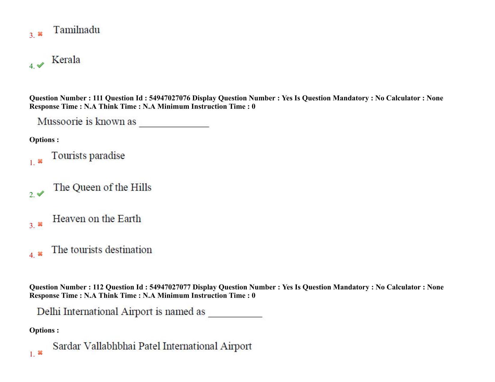 AP RCET 2022: Tourism Management -  18-10-2022 (Tuesday) Session-II: Question Paper With keys - Page 85