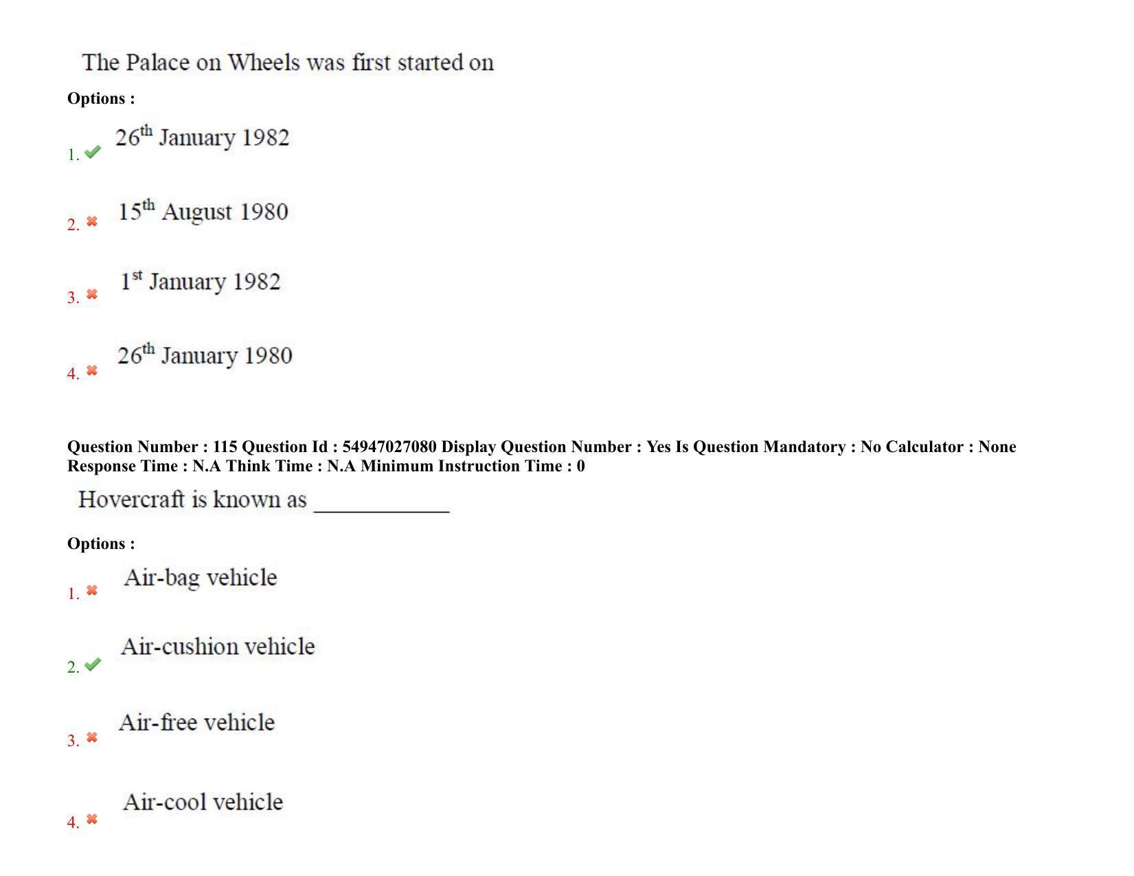 AP RCET 2022: Tourism Management -  18-10-2022 (Tuesday) Session-II: Question Paper With keys - Page 87