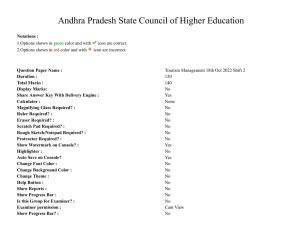 AP RCET 2022: Tourism Management -  18-10-2022 (Tuesday) Session-II: Question Paper With keys