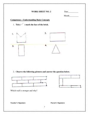 Worksheet for Class 4 Maths Building with Bricks Assignment 2