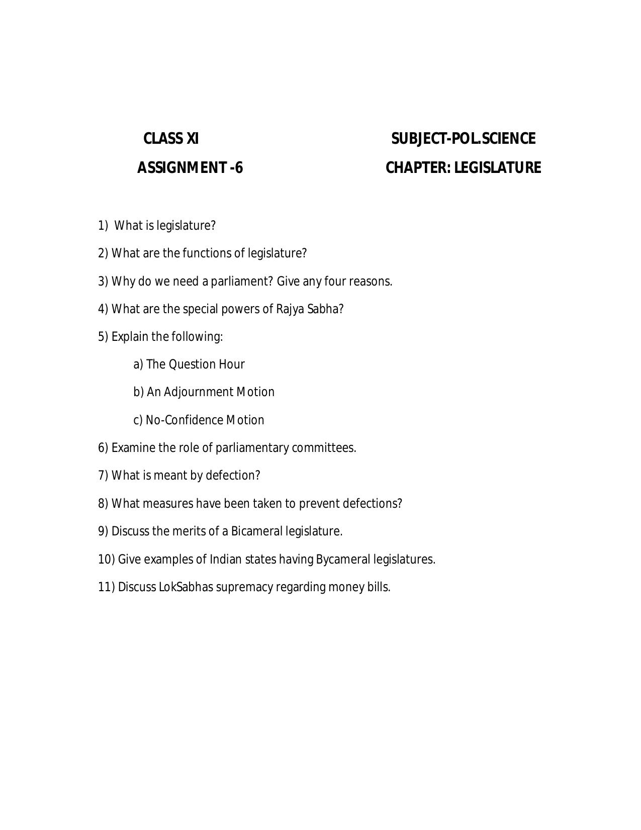 CBSE Worksheets for Class 11 Physics Assignment 20 - Page 1