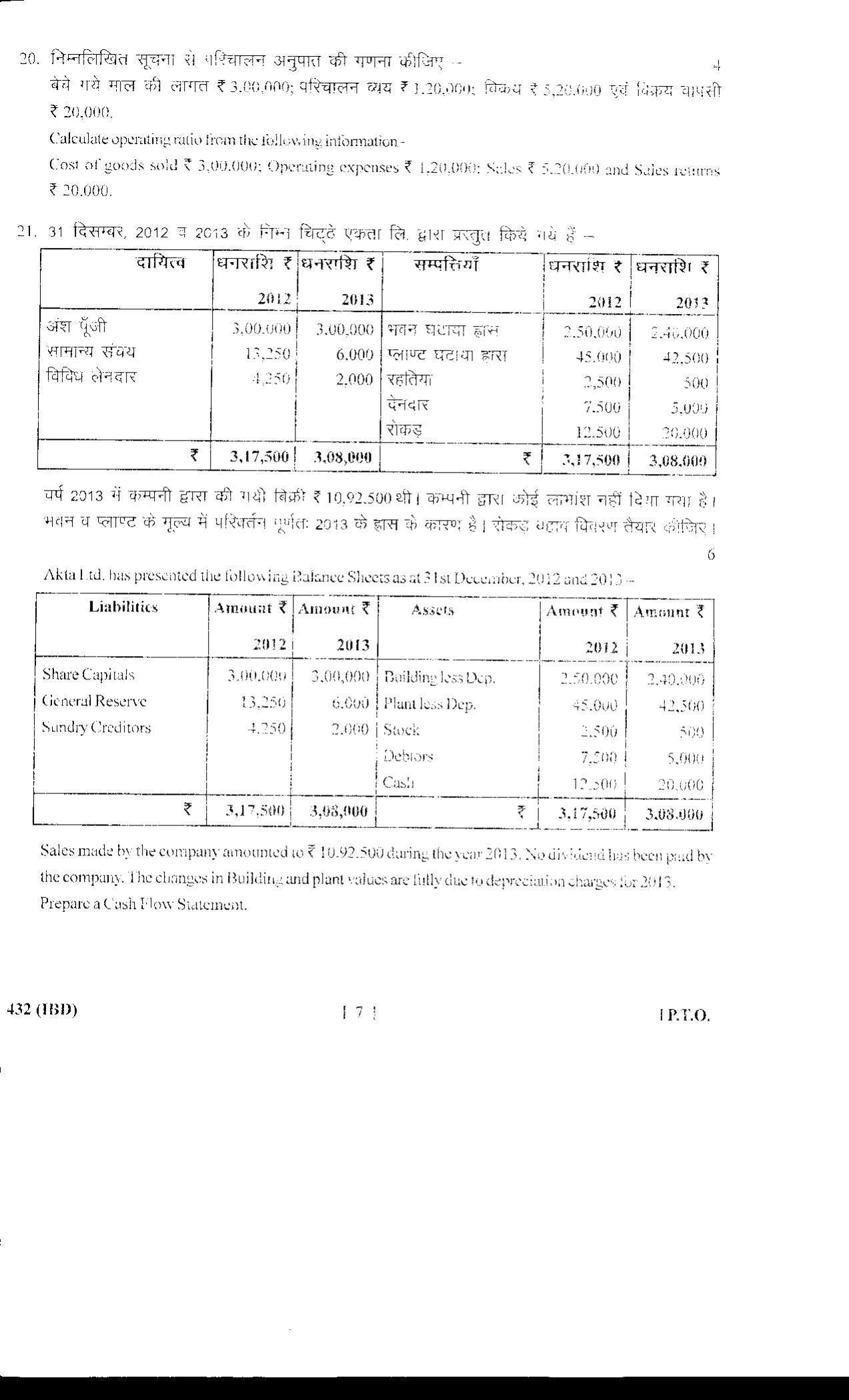 UBSE Class 12 ACCOUNTANCY 2018 Question Paper - Page 7