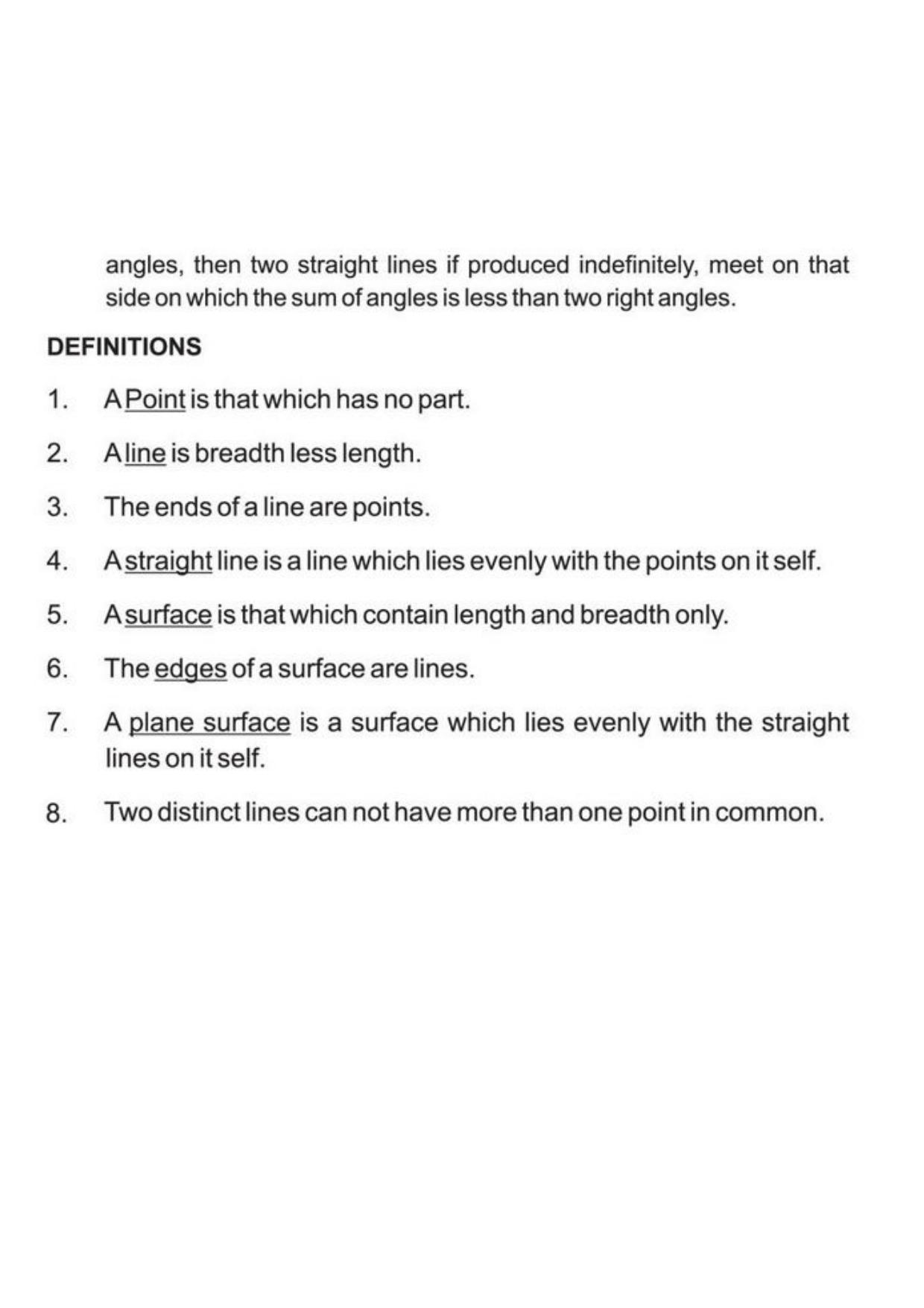Class 9 Notes, Question & Practice Paper - Mathematics (Topic 5 : Euclid's Geometry) - Page 3