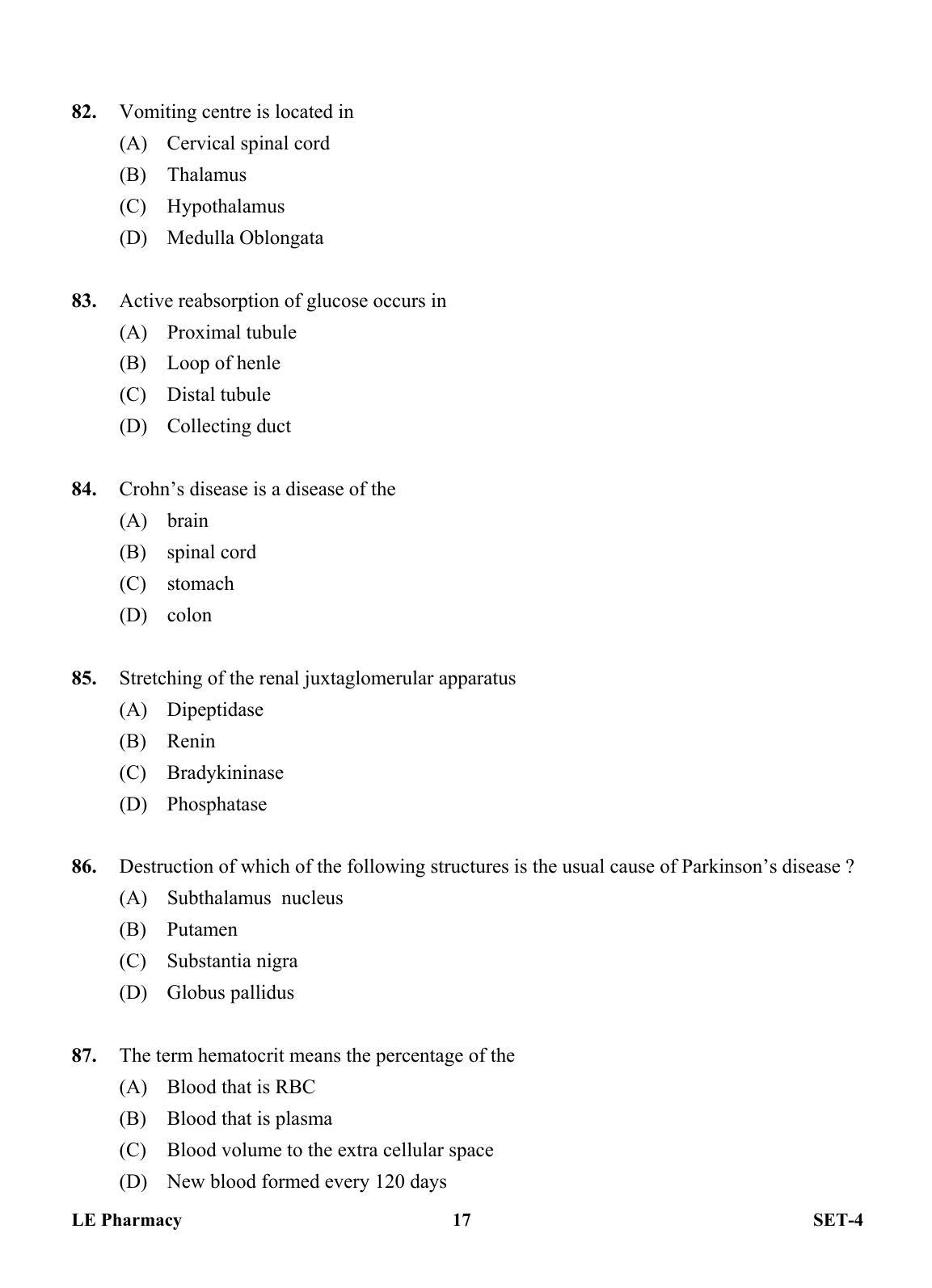 OJEE 2013 LE Pharm Set 4 Question Paper - Page 16