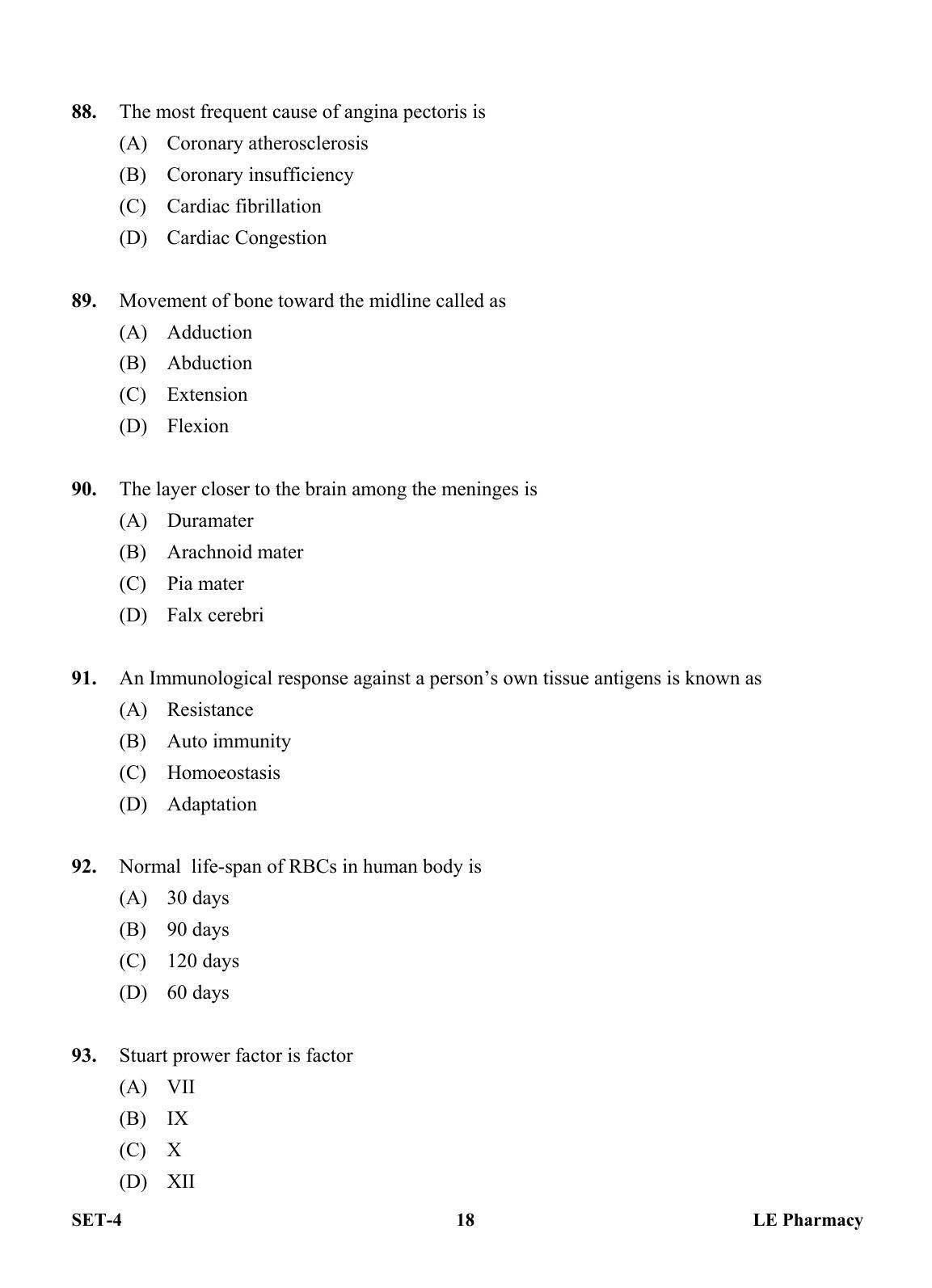 OJEE 2013 LE Pharm Set 4 Question Paper - Page 17