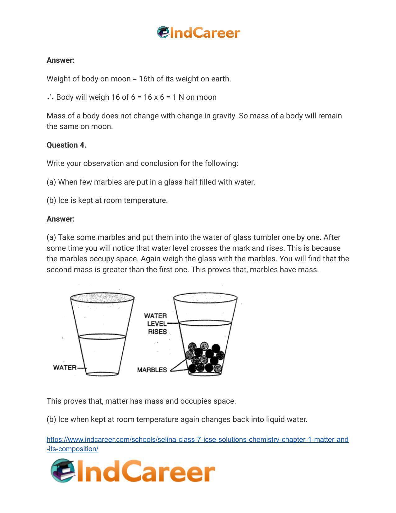 Selina Class 7 ICSE Solutions Chemistry : Chapter 1- Matter and Its Composition - Page 3