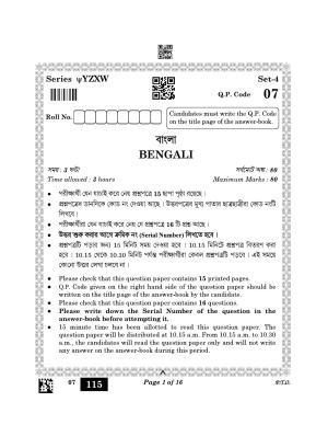 CBSE Class 10 07_Bengali 2023 Question Paper