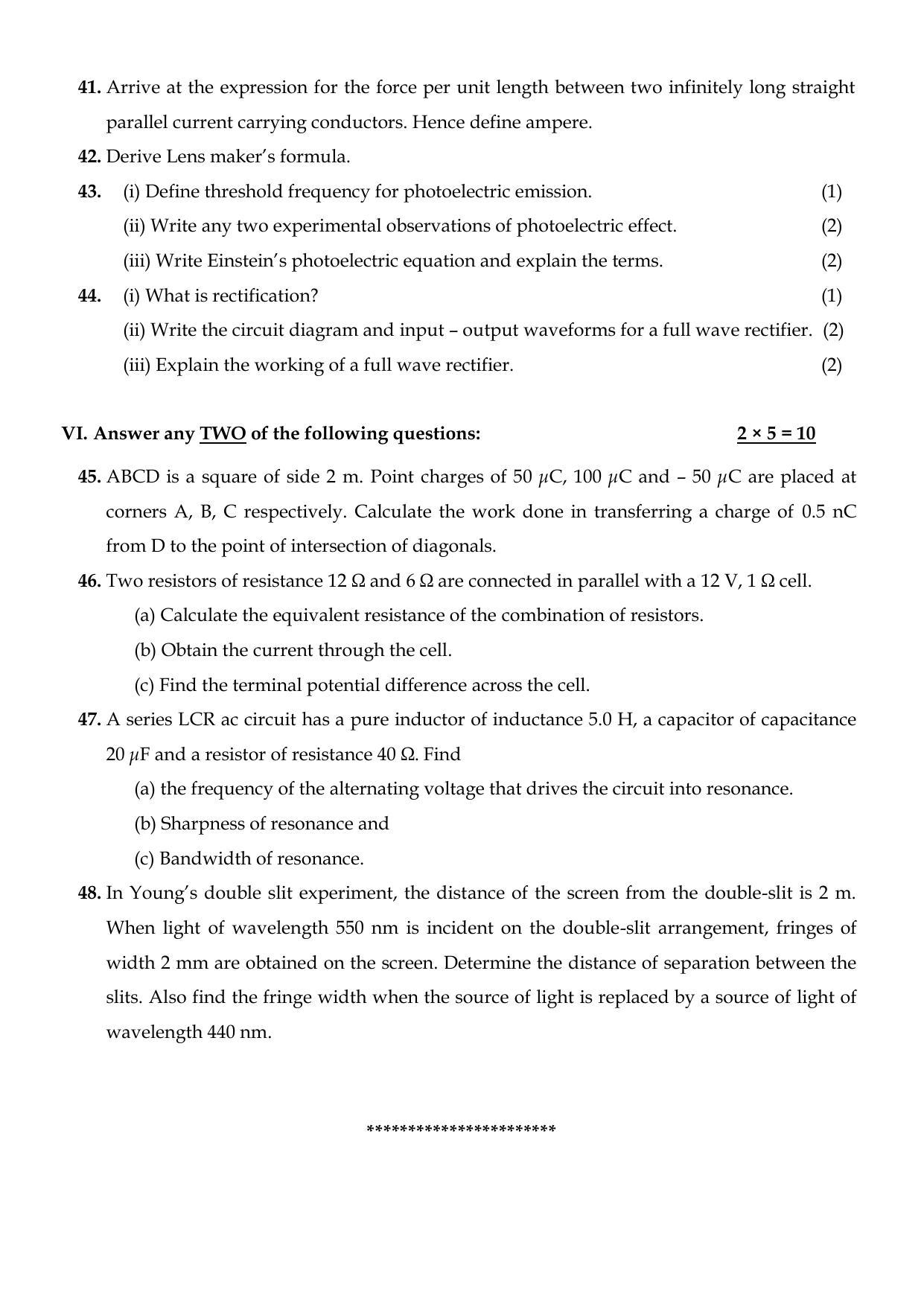 Karnataka II PUC Physics Model Question Paper 2023 - Page 7