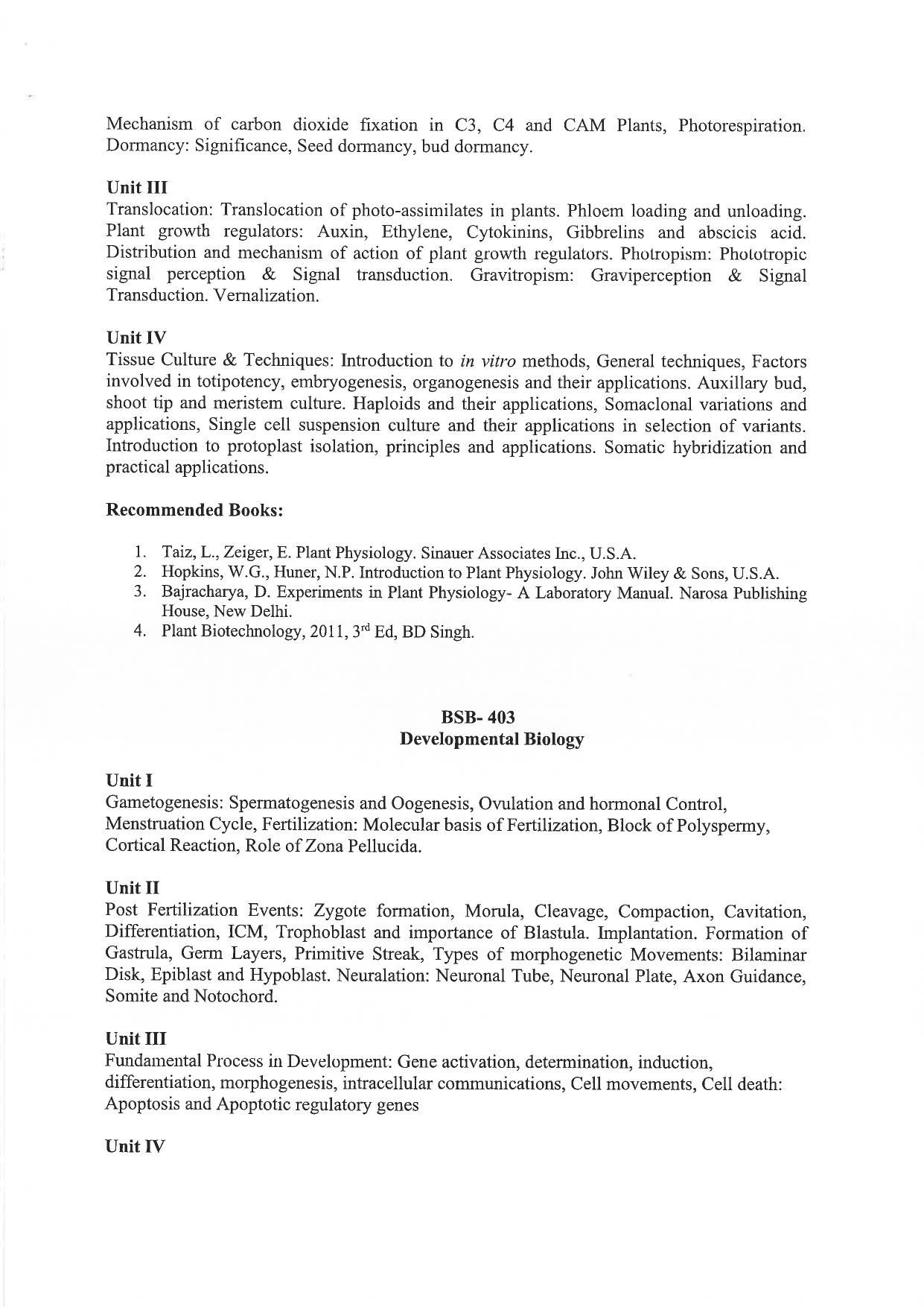 JMI Entrance Exam M29M.Sc. (Biosciences) Syllabus IndCareer Docs