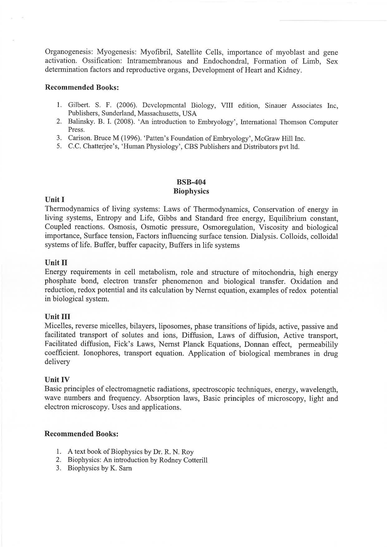 JMI Entrance Exam M29-M.Sc. (Biosciences) Syllabus - Page 13