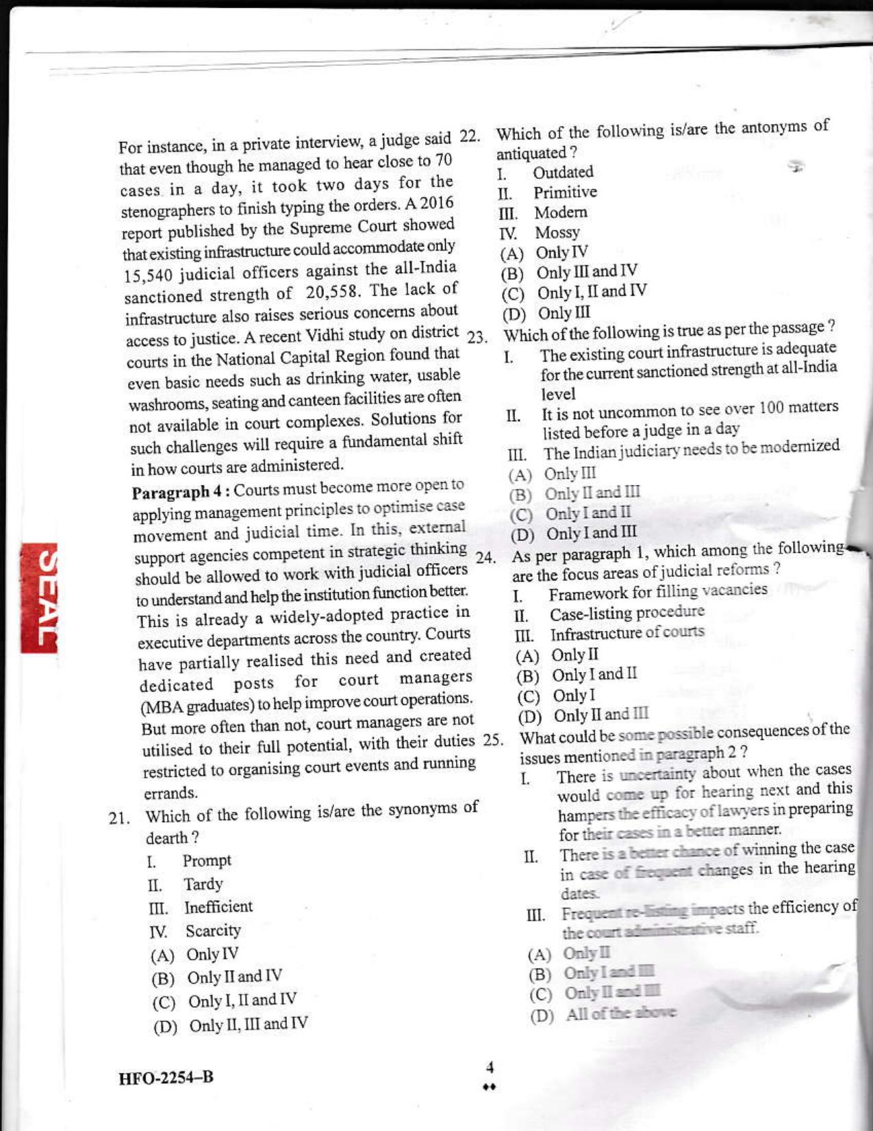 KUET 2024 BA LLB Question Paper - Page 25