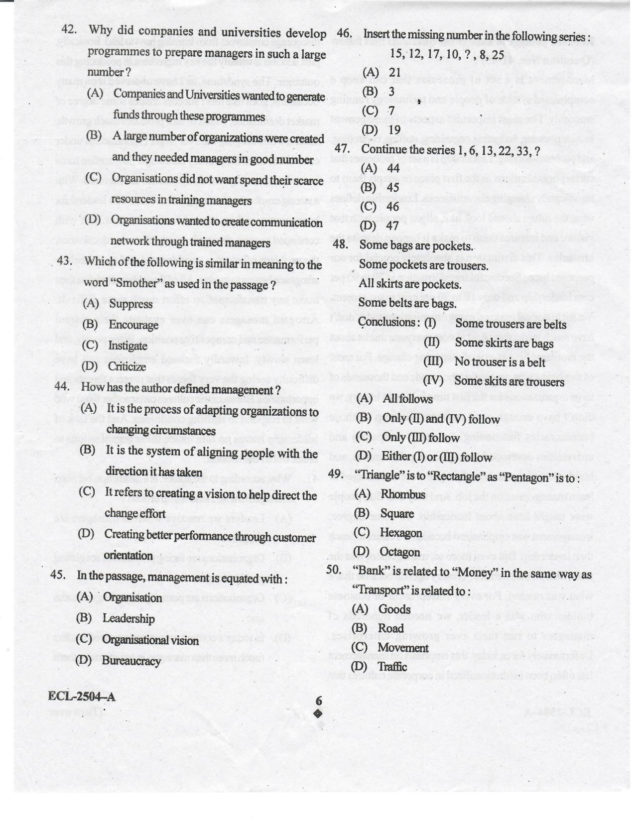 KUET 2024 BA LLB Question Paper - Page 33