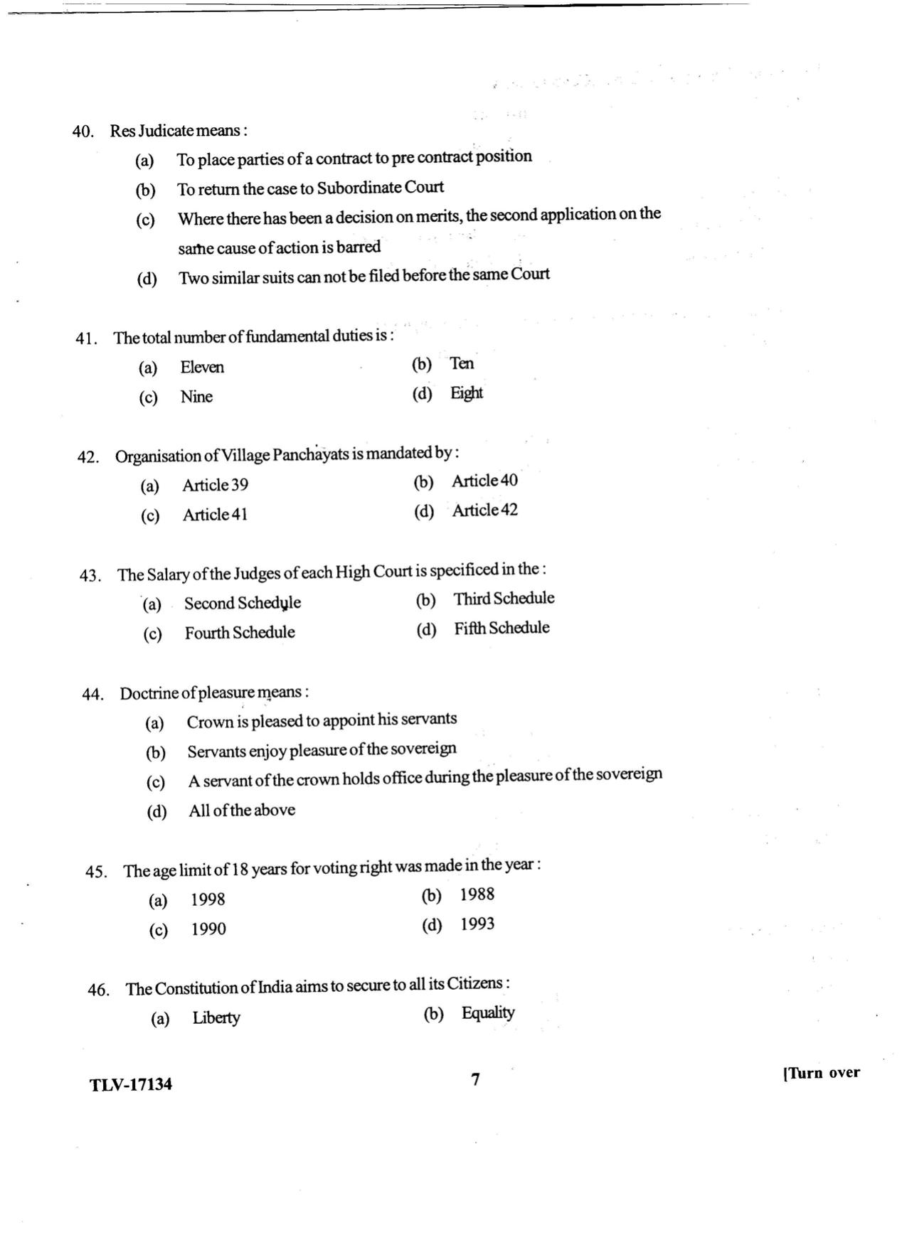 KUET 2024 BA LLB Question Paper - Page 65