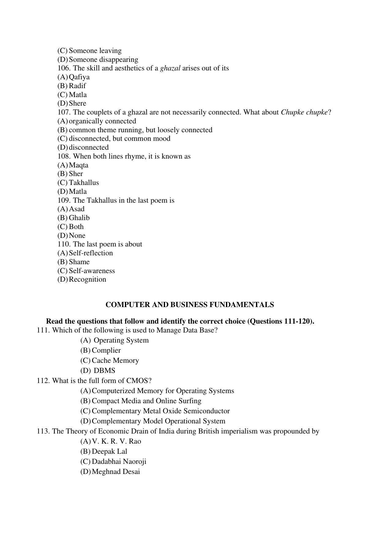 OJEE 2019 MBA Question Paper - Page 17