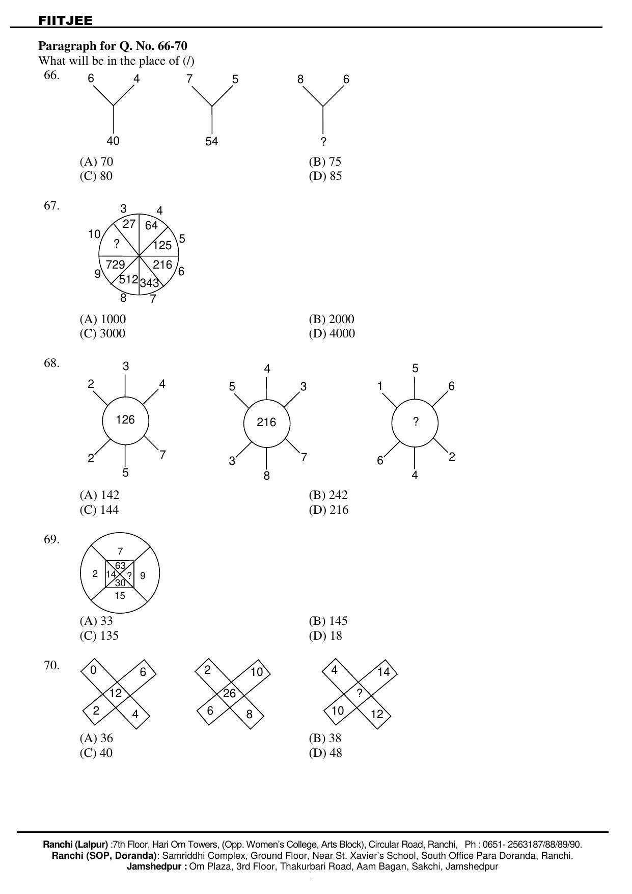 JAC NTSE (MAT & SAT) 2019-2020 Question Paper - Page 9
