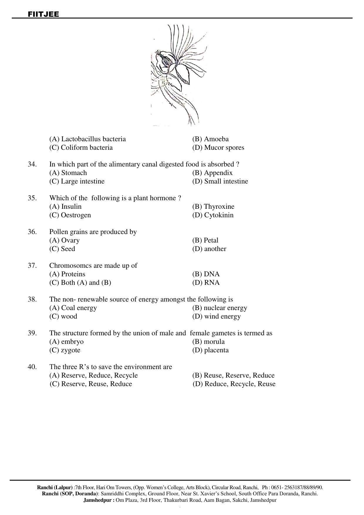 JAC NTSE (MAT & SAT) 2019-2020 Question Paper - Page 20