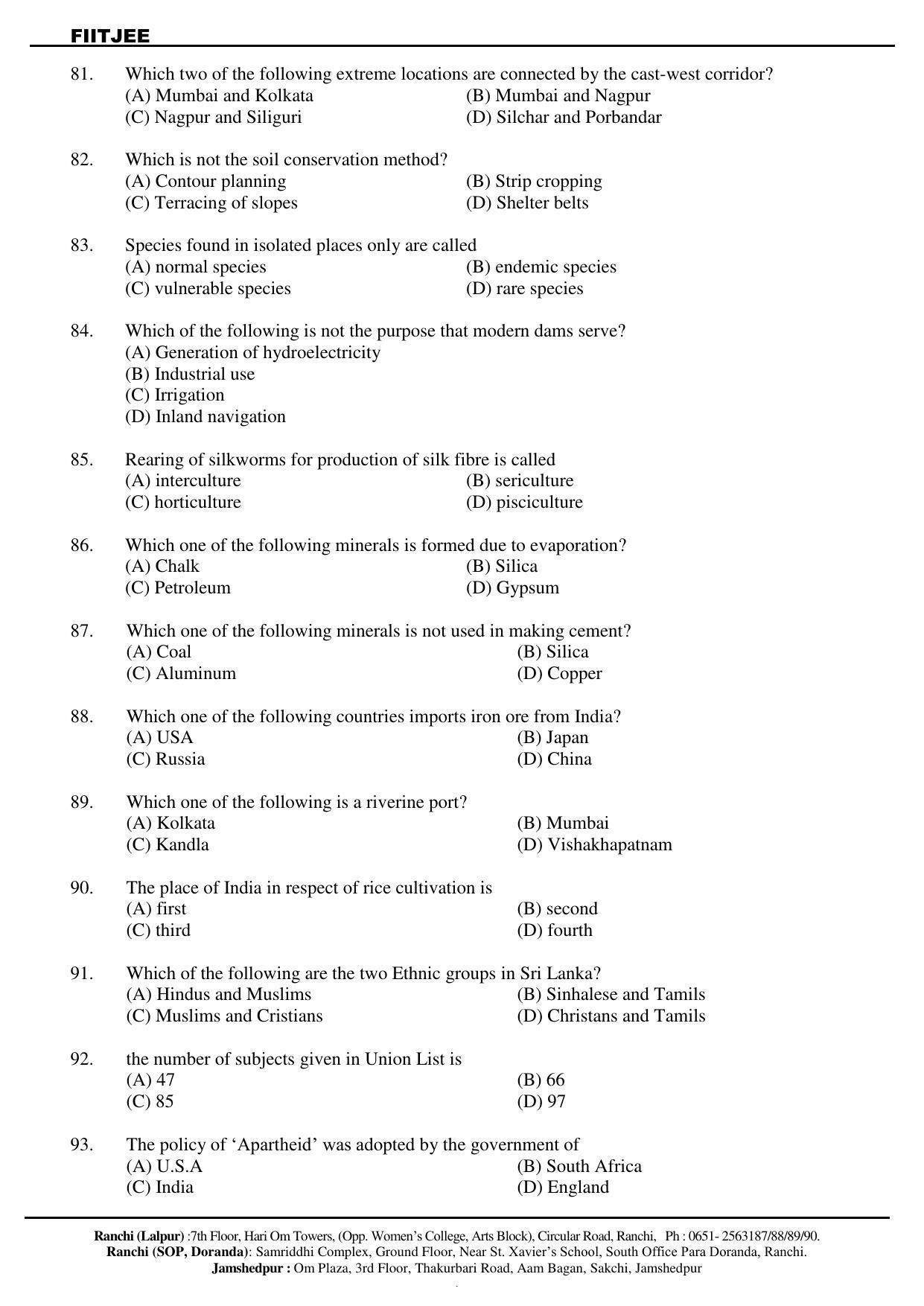 JAC NTSE (MAT & SAT) 2019-2020 Question Paper - Page 25