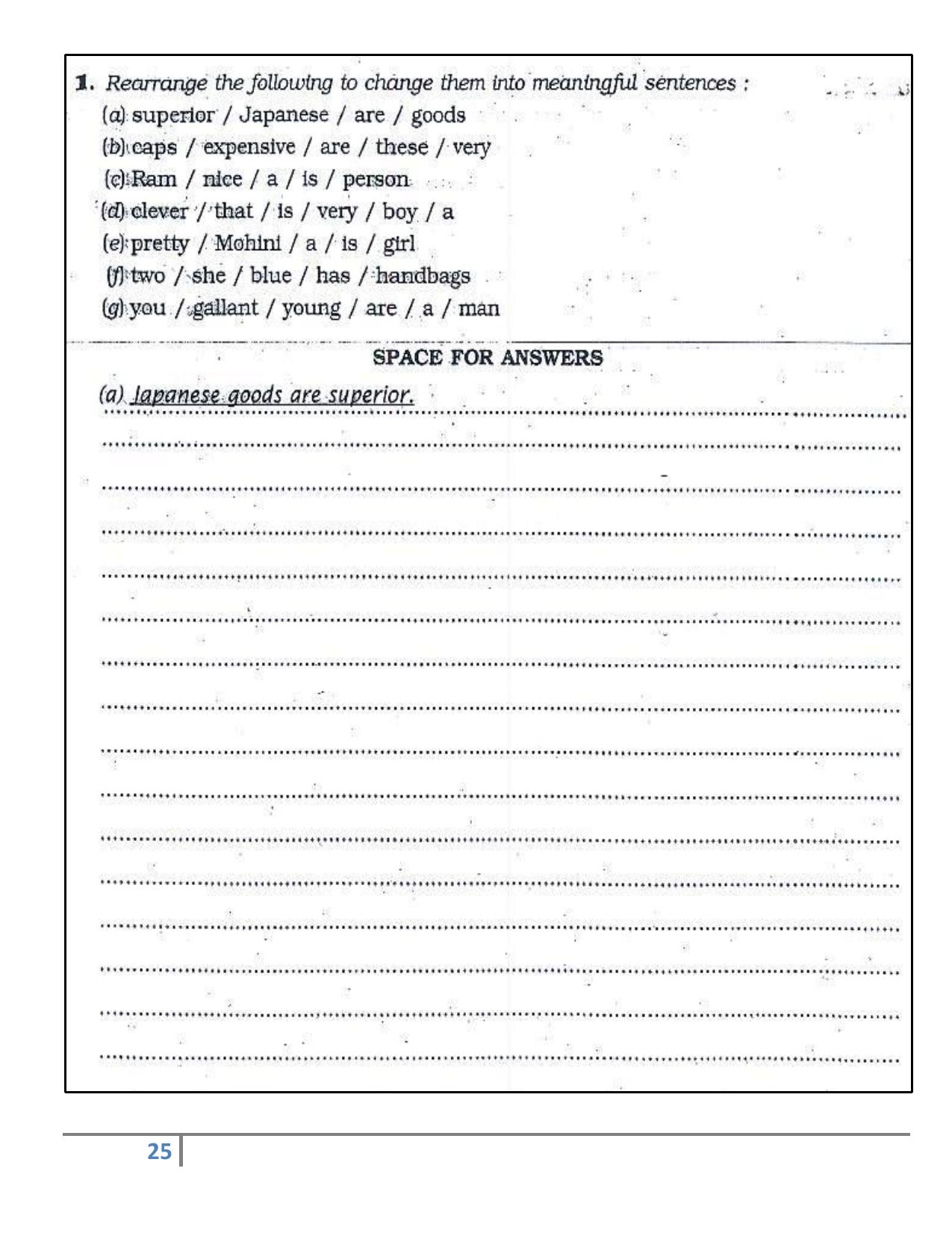 Worksheet for Class 4 English Assignment 147 - Page 3