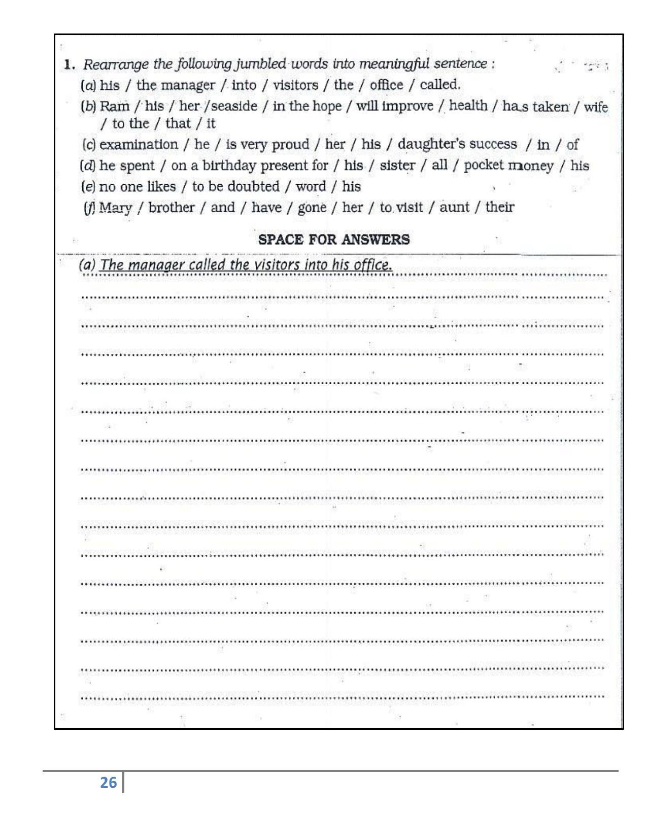 Worksheet for Class 4 English Assignment 147 - Page 4