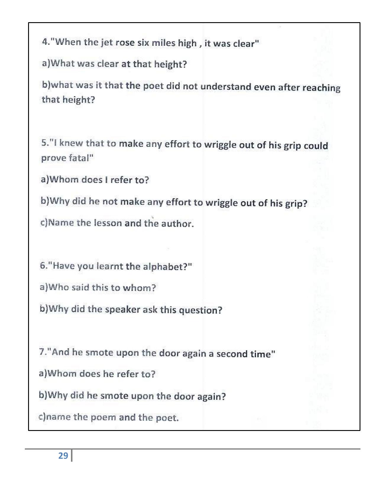 Worksheet for Class 4 English Assignment 147 - Page 7