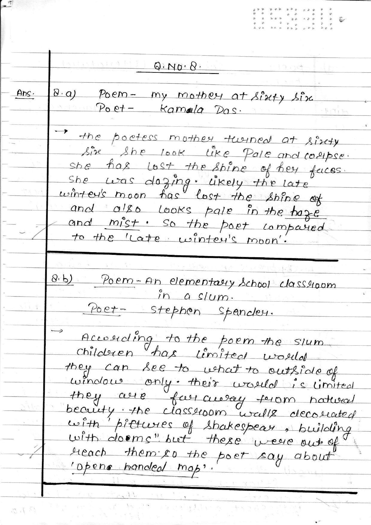 UBSE Class 12 English 2020 Toppers Answer Sheet - Page 3