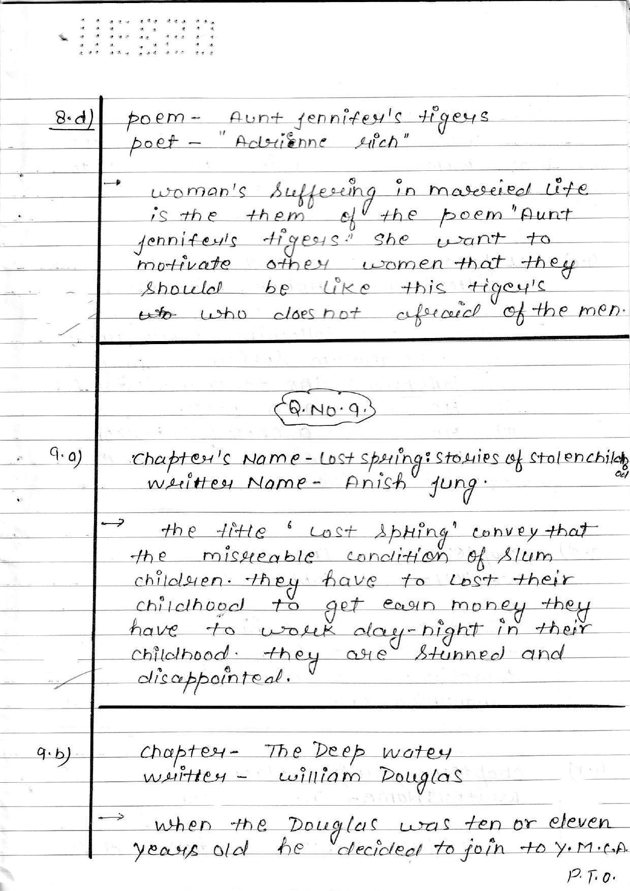 UBSE Class 12 English 2020 Toppers Answer Sheet - Page 4